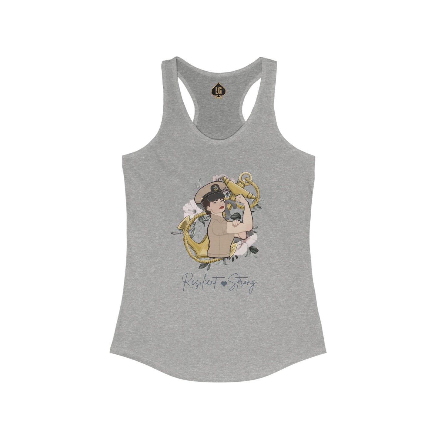 Resilient and Strong V6 Women's Ideal Racerback Tank