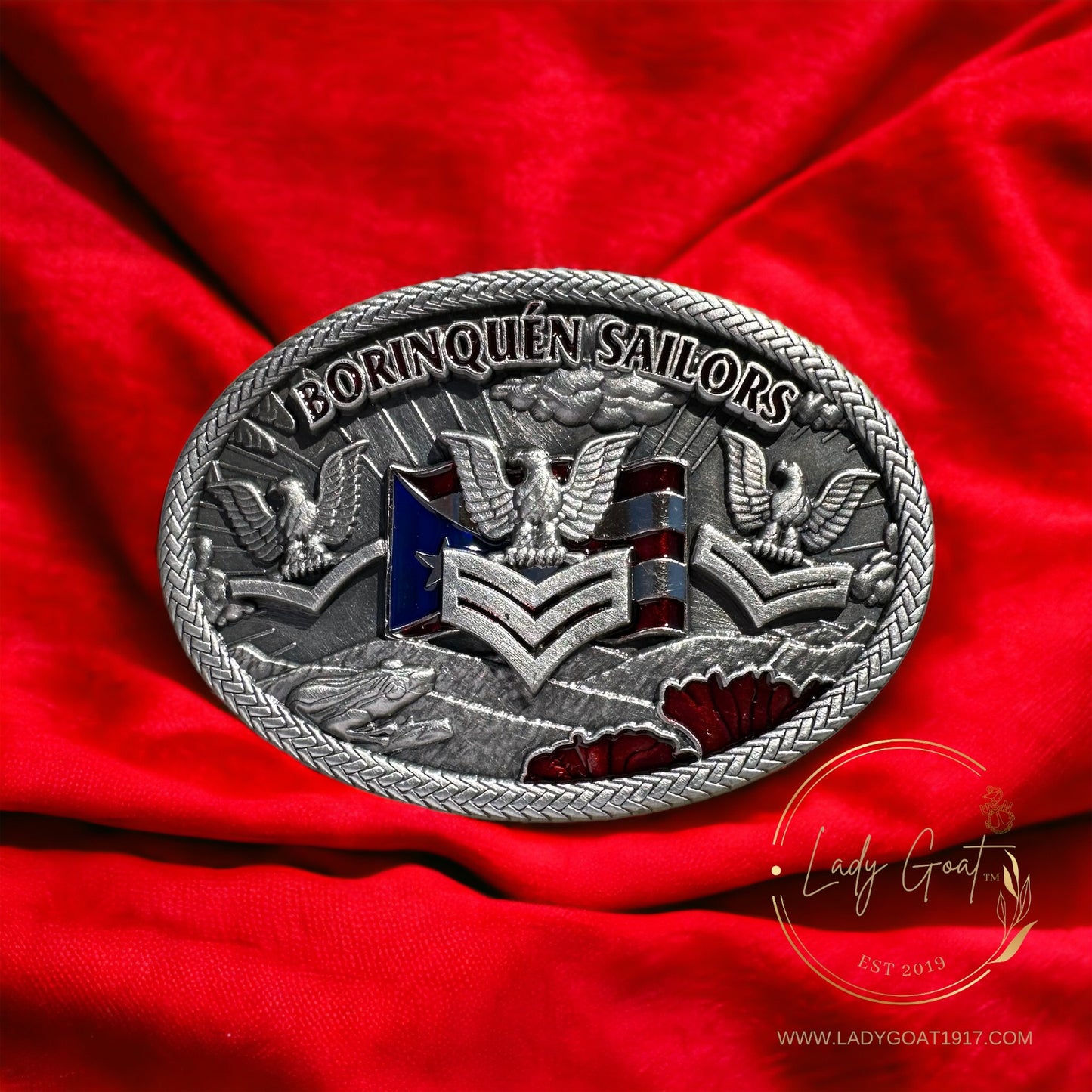 Boricua Sailor Belt Buckle PRESALE ****