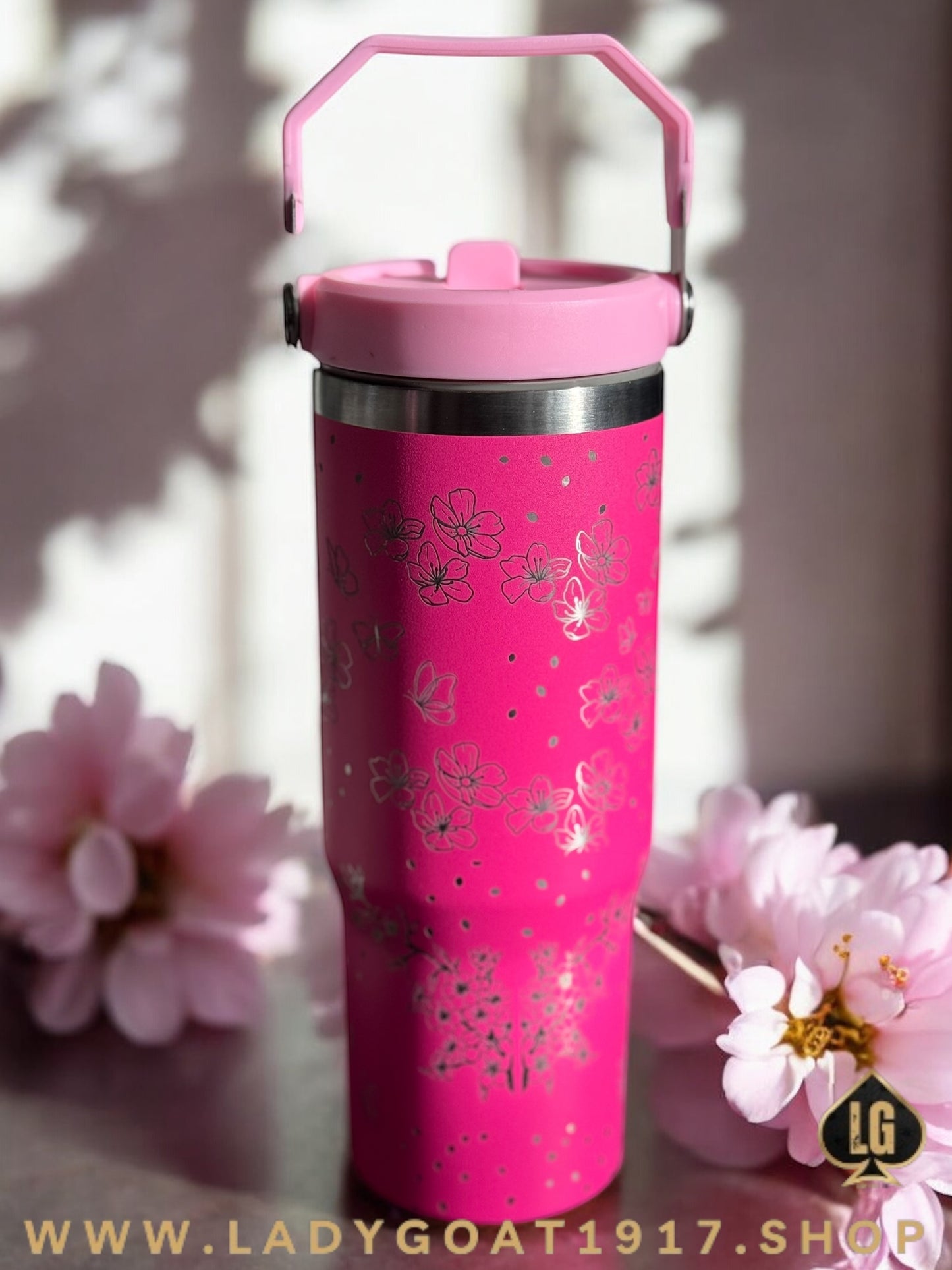 Cherry Blossom Water Bottle 30oz Tumbler Limited PO