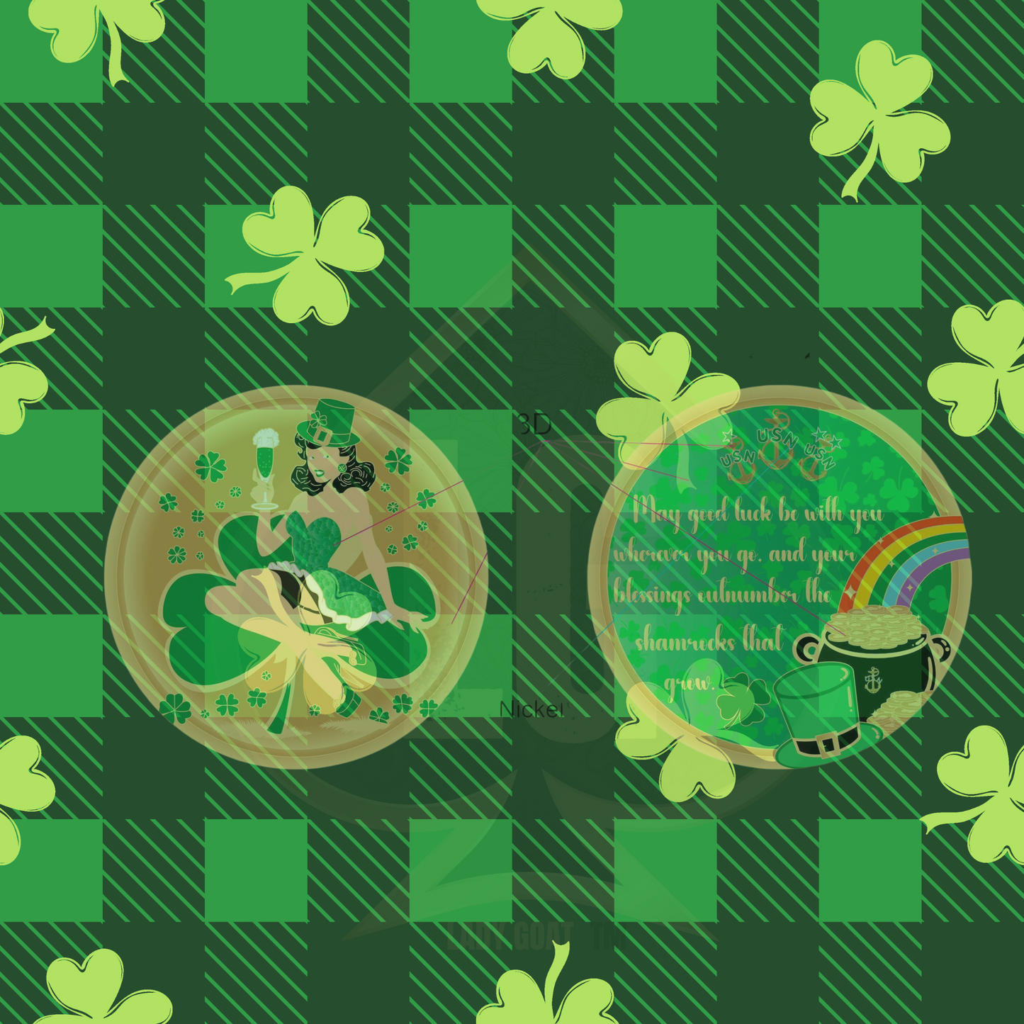 PU Lady Luck Challenge Coin 25”