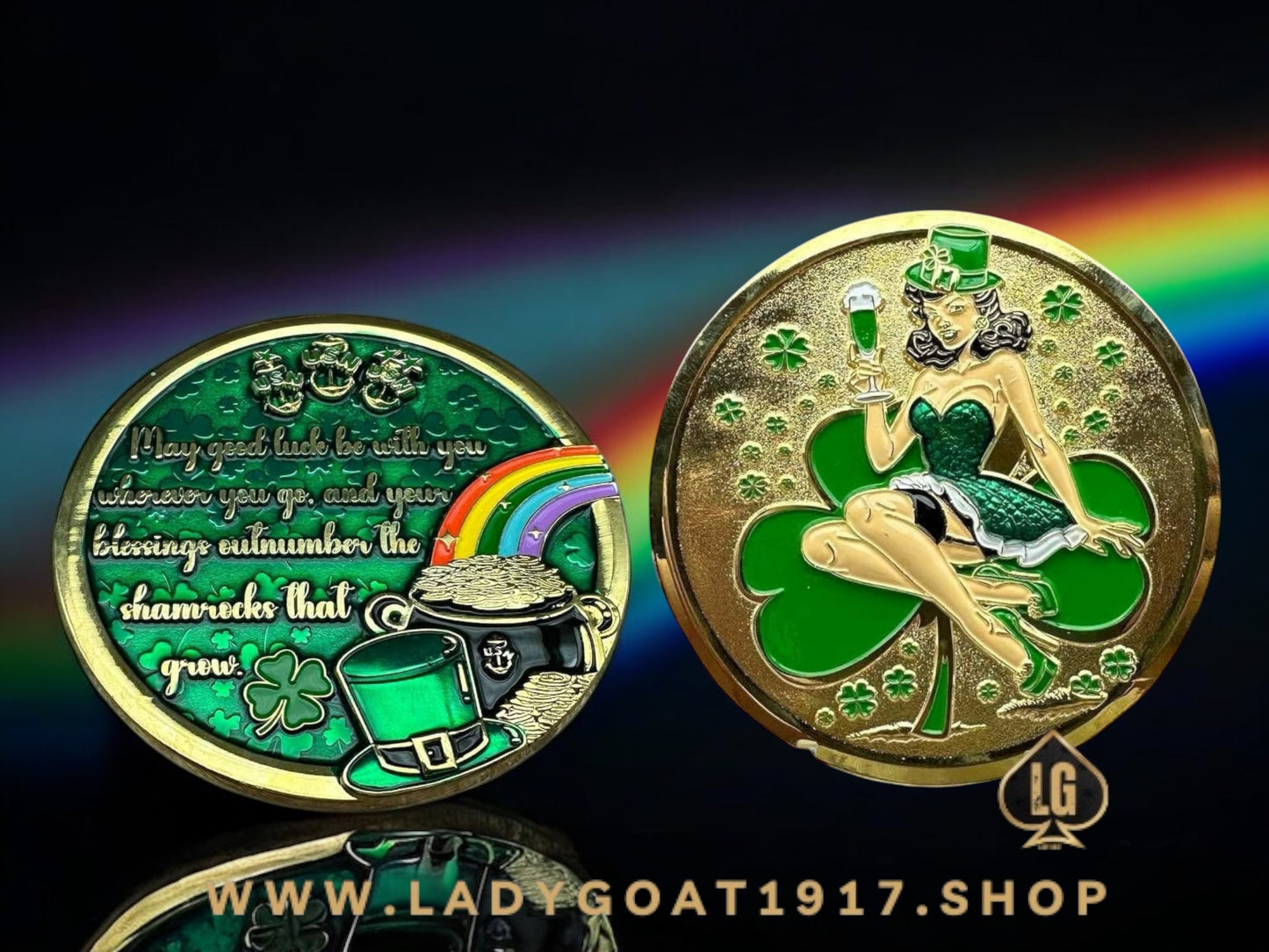 PU Lady Luck Challenge Coin 25”