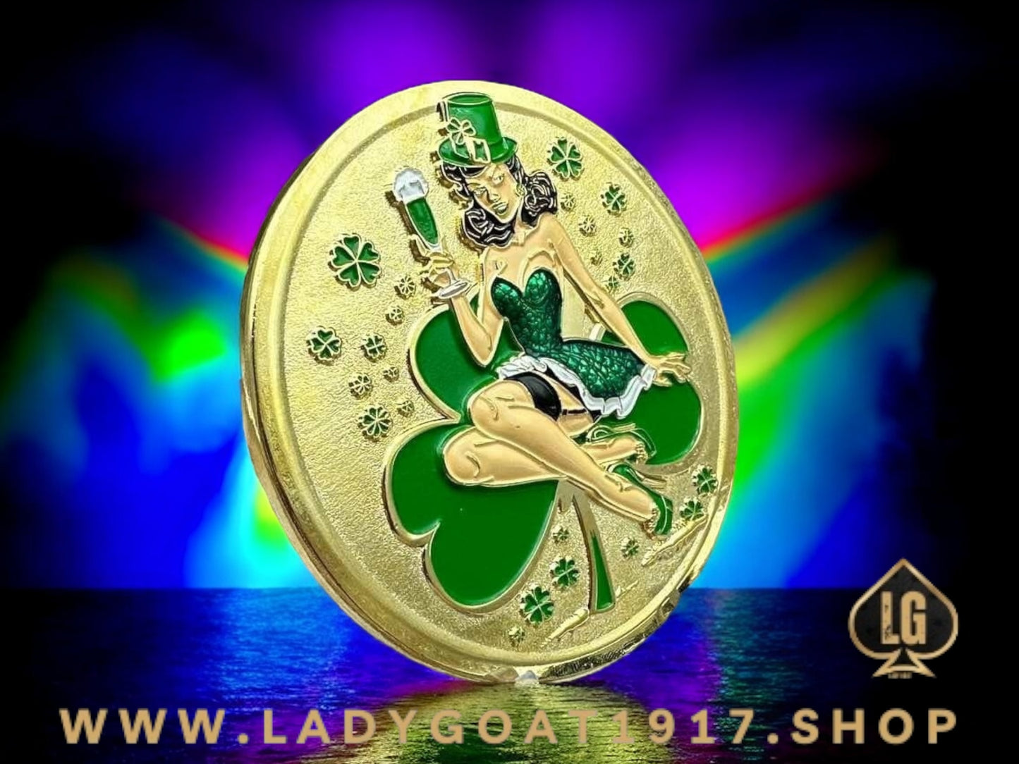 PU Lady Luck Challenge Coin 25”