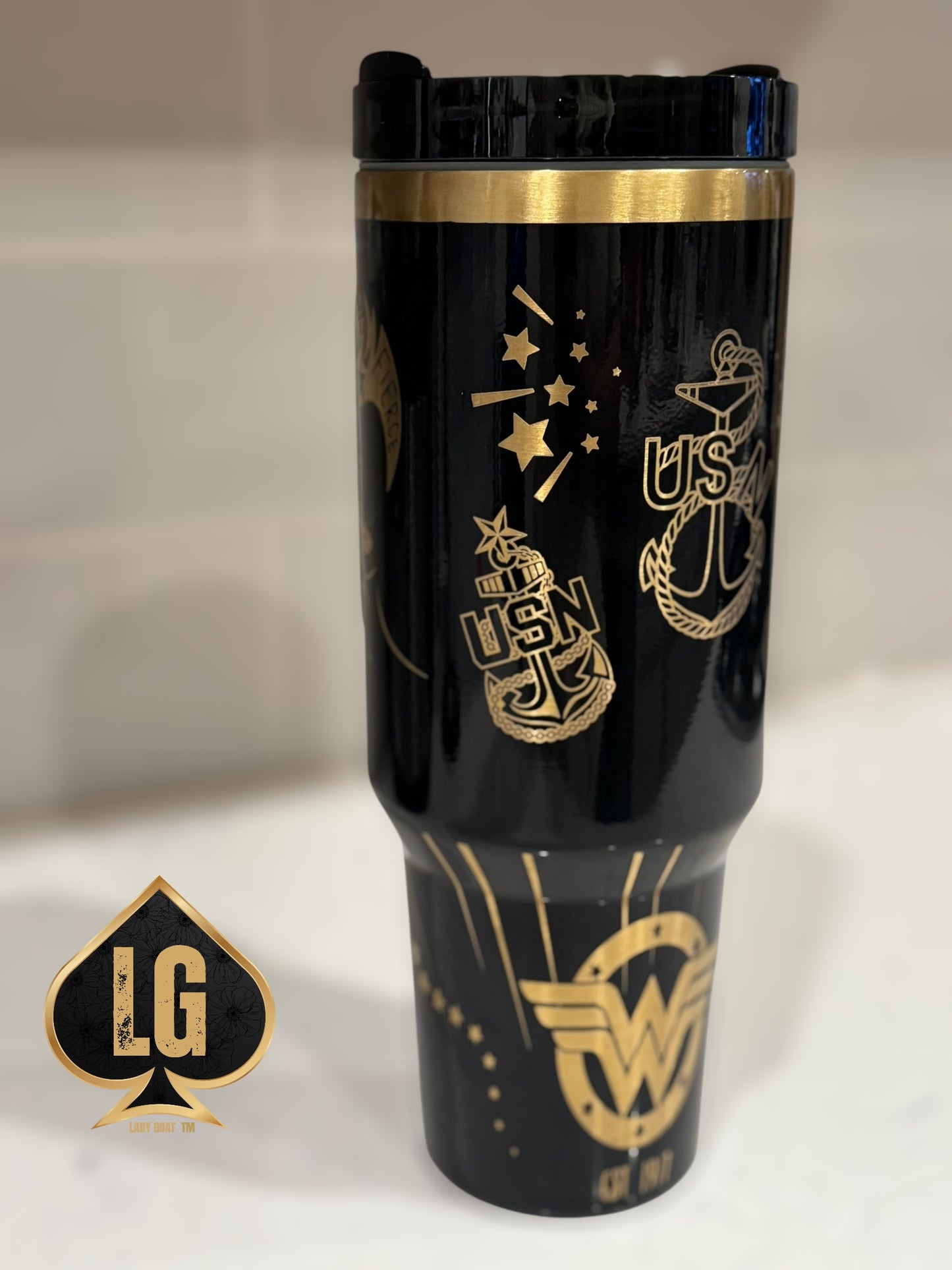 WW OG Long Hair Gold 40 oz Tumbler