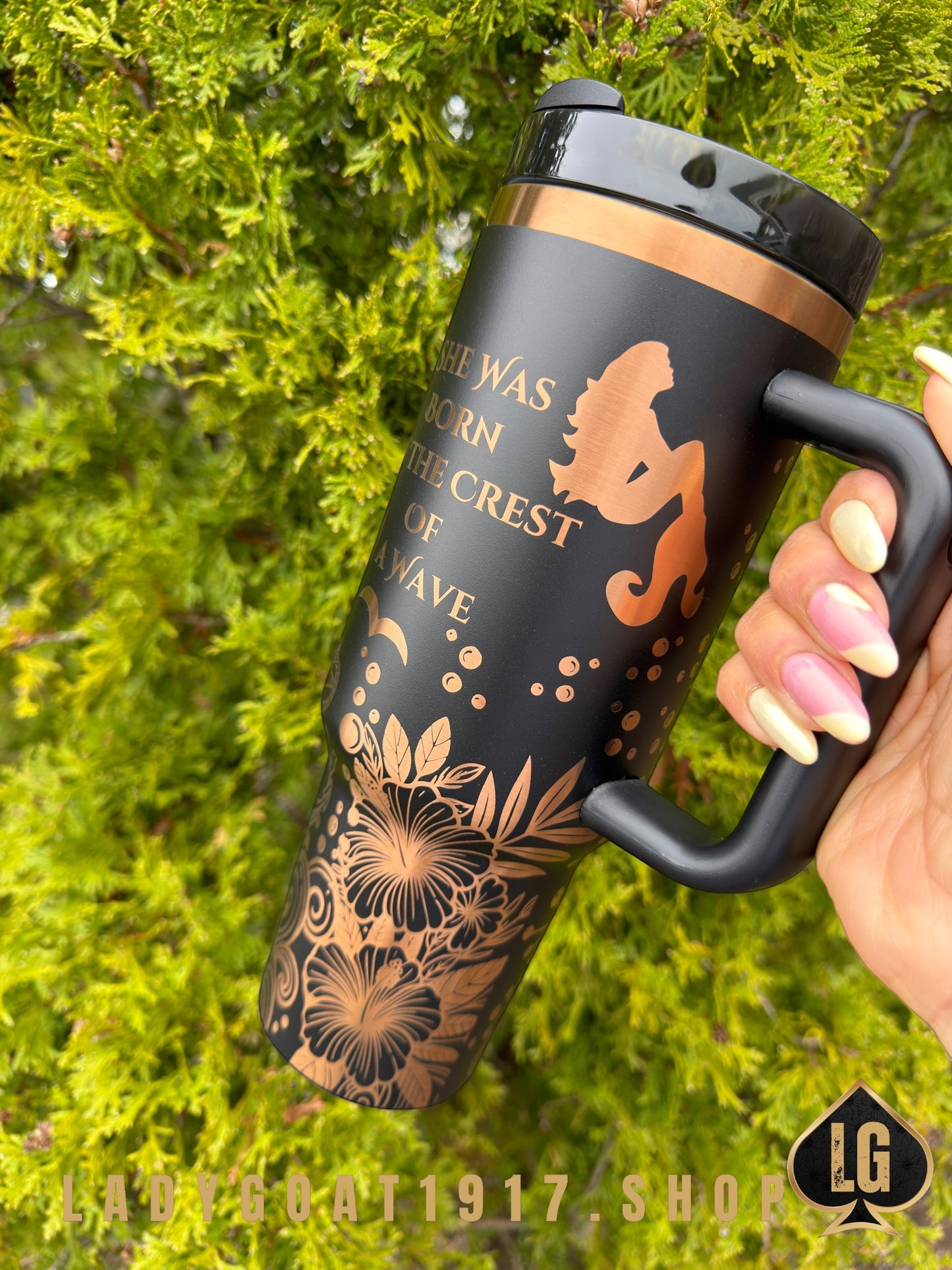 Crest of Wave Black Cooper 40oz Tumbler Limited