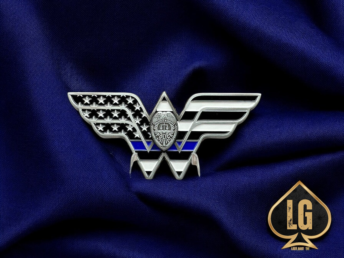 WW Blue Line Challenge Coin 24"ππ€π