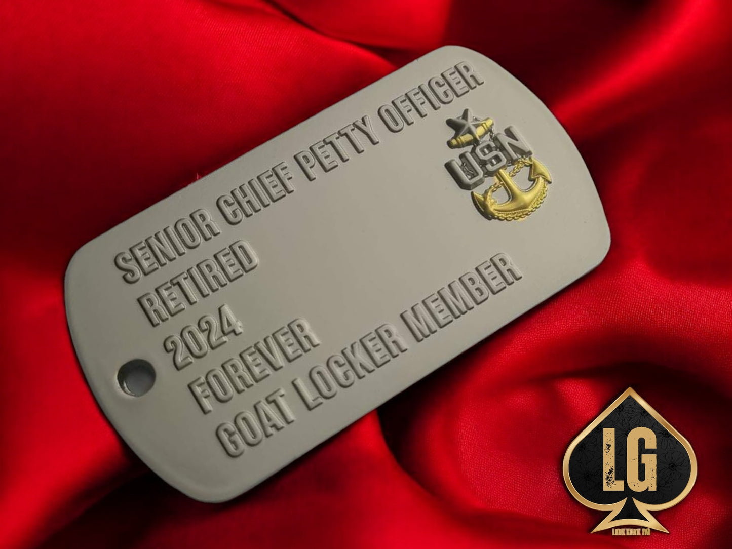 Retired Goat Dog Tag Challenge Coin