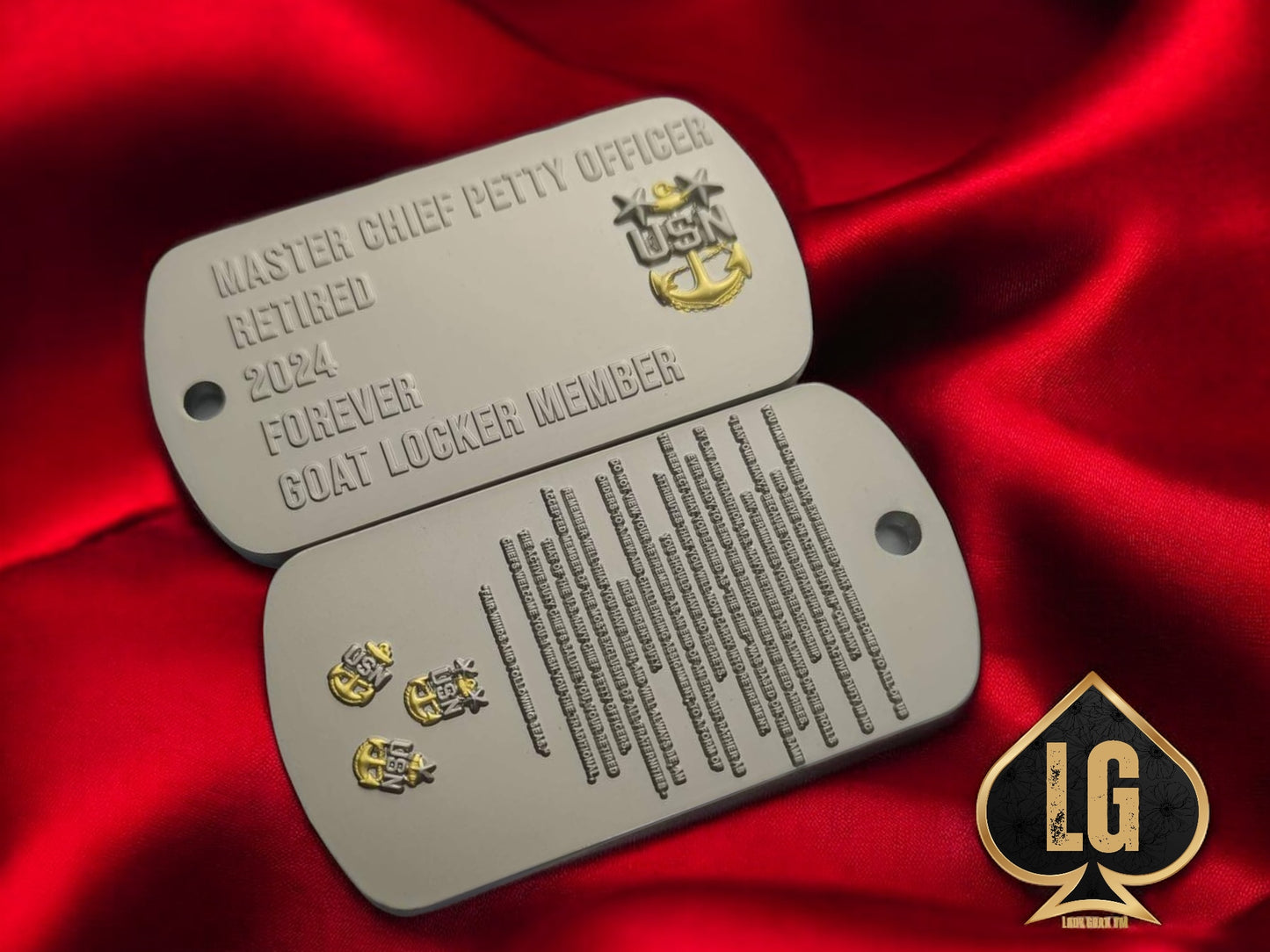 Retired Goat Dog Tag Challenge Coin