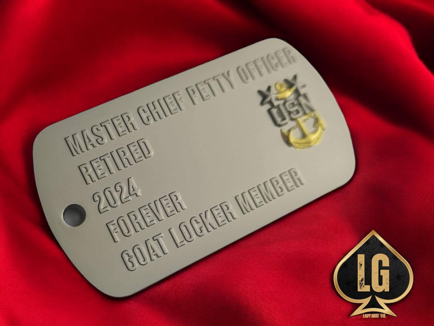 Retired Goat Dog Tag Challenge Coin