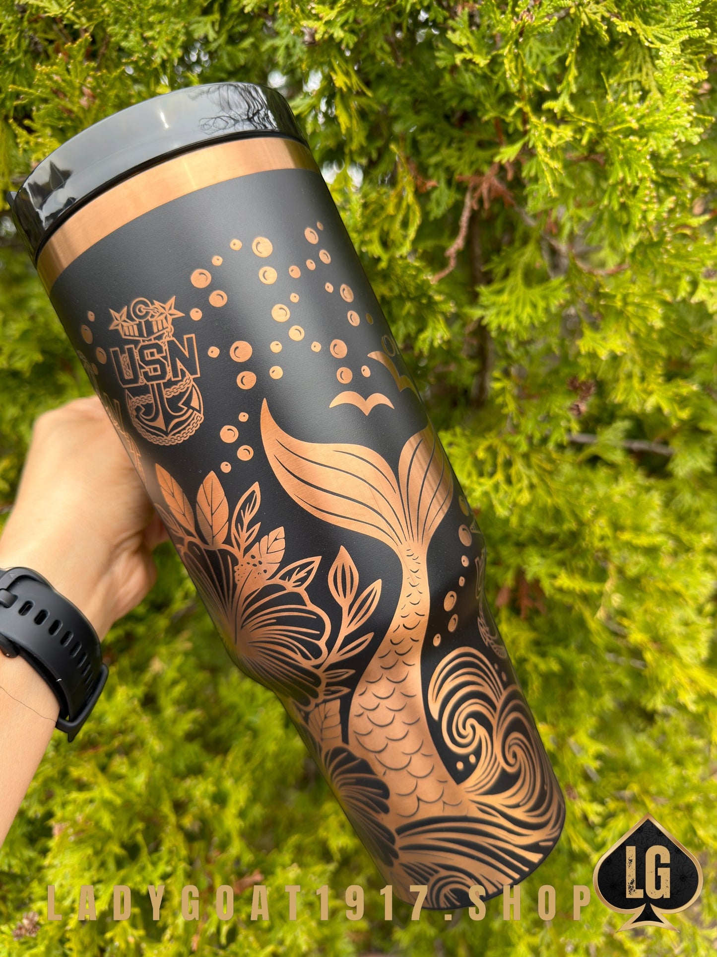 Crest of Wave Black Cooper 40oz Tumbler Limited SHIP APR 18