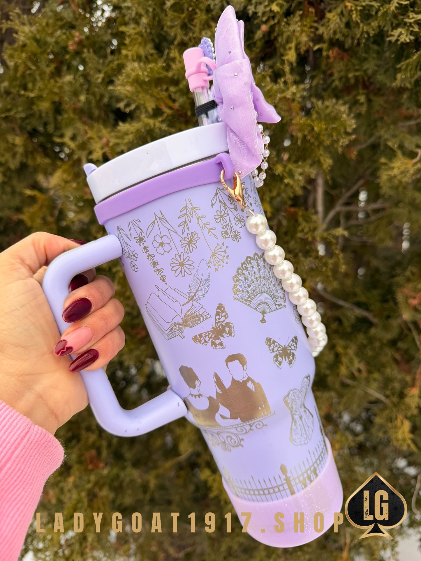 Purple 2.0 S4 Bridgerton 40 oz Tumbler W/ Accessories