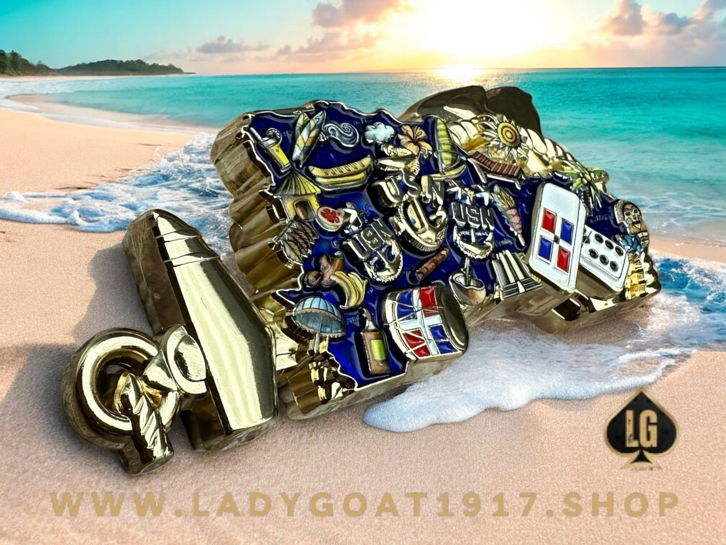 DR  🇩🇴 Goat Challenge Coin 25”