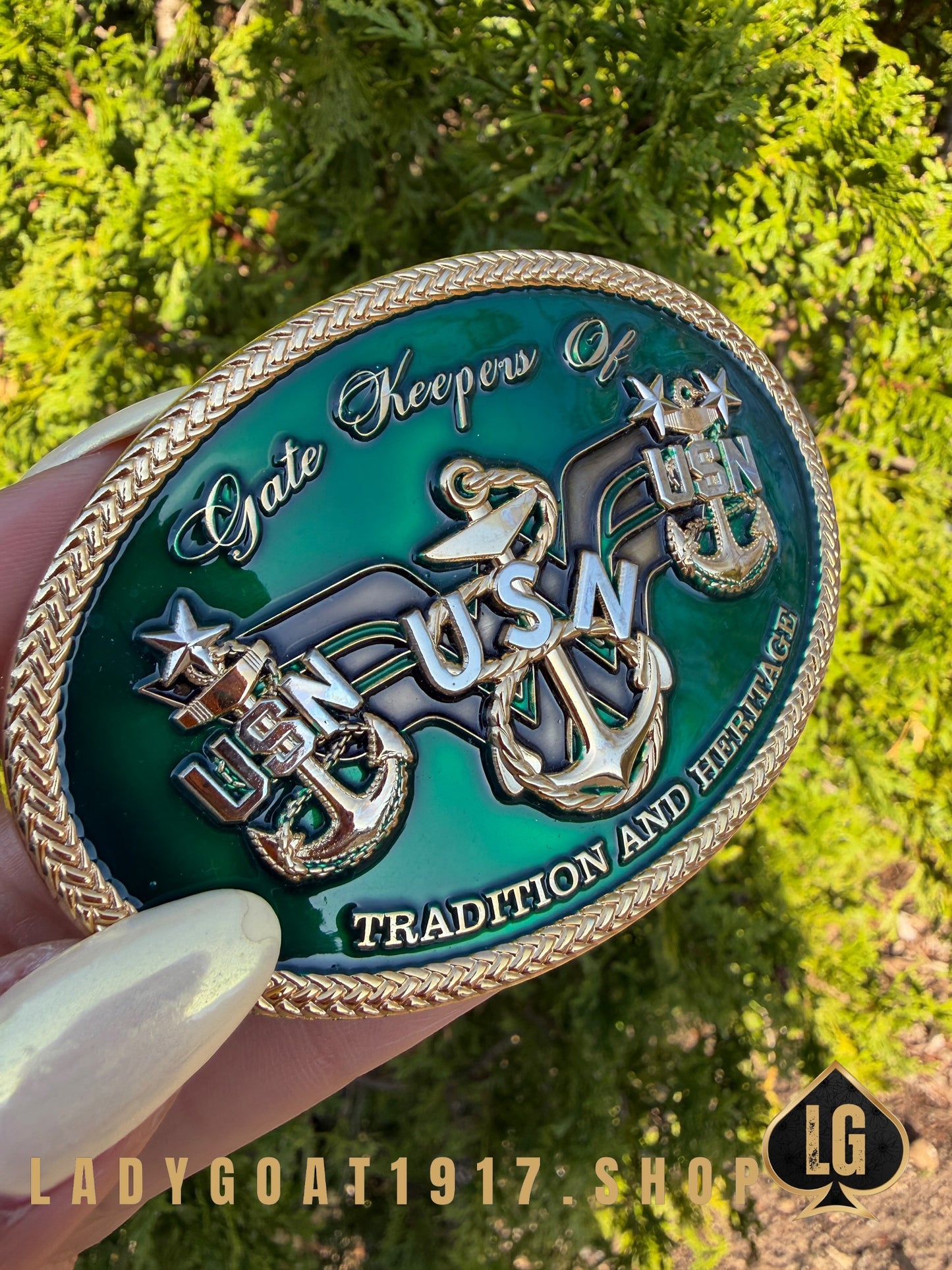 Gate Keepers Belt Buckle  25" 💚