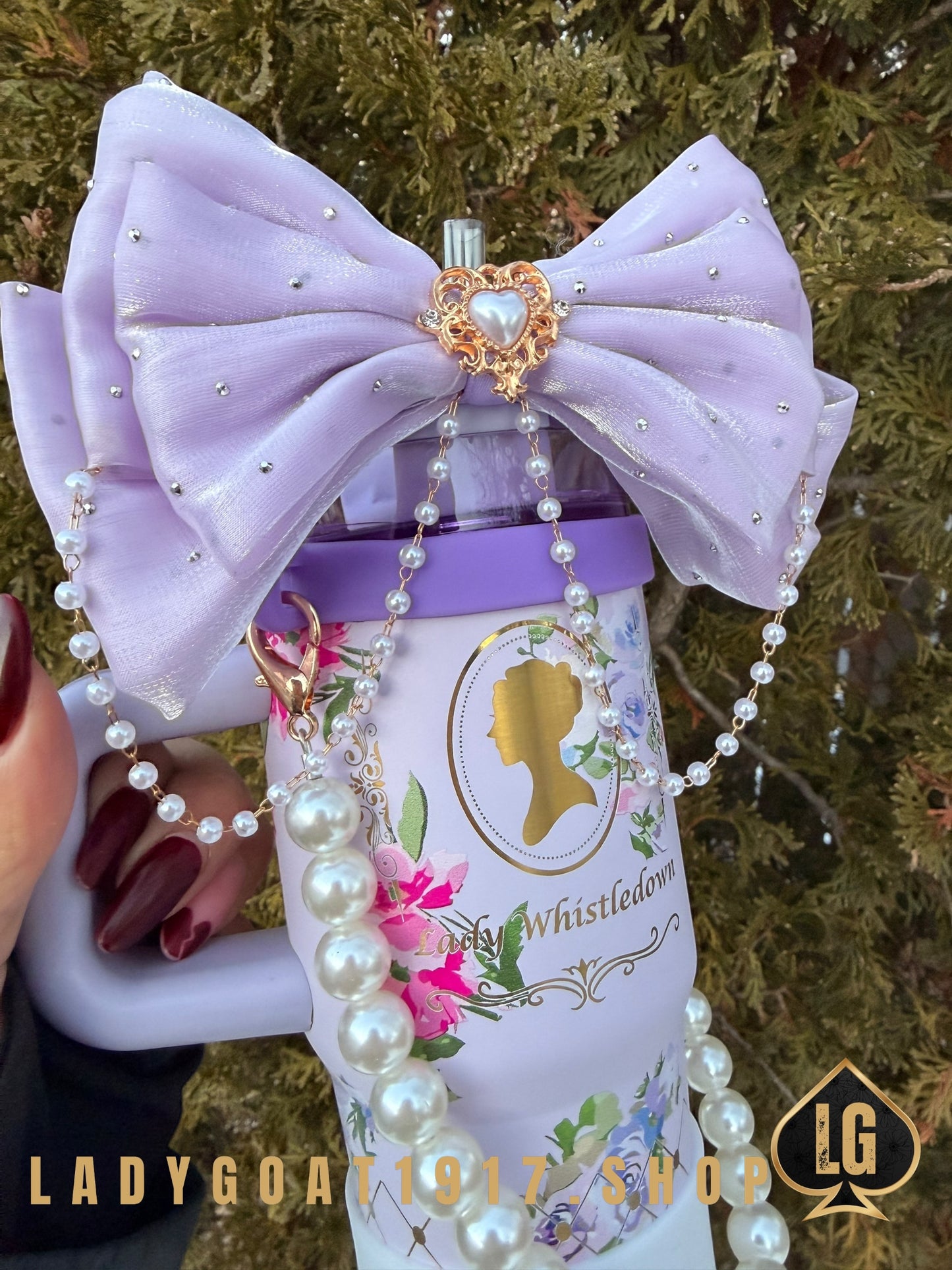 Mini Purple LVS Bridgerton 14 oz Tumbler W/ Accessories