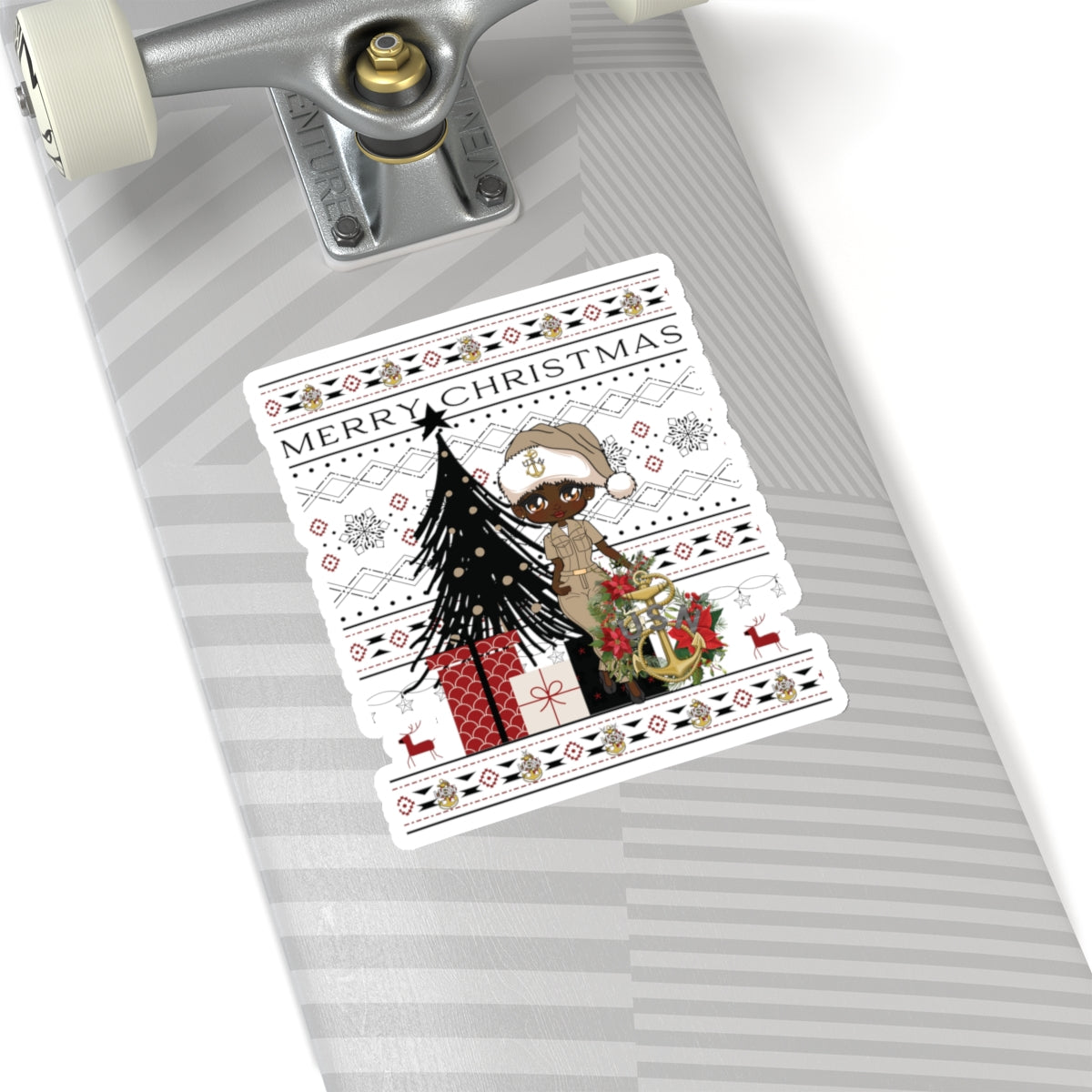 Khaki Christmas V3 Stickers