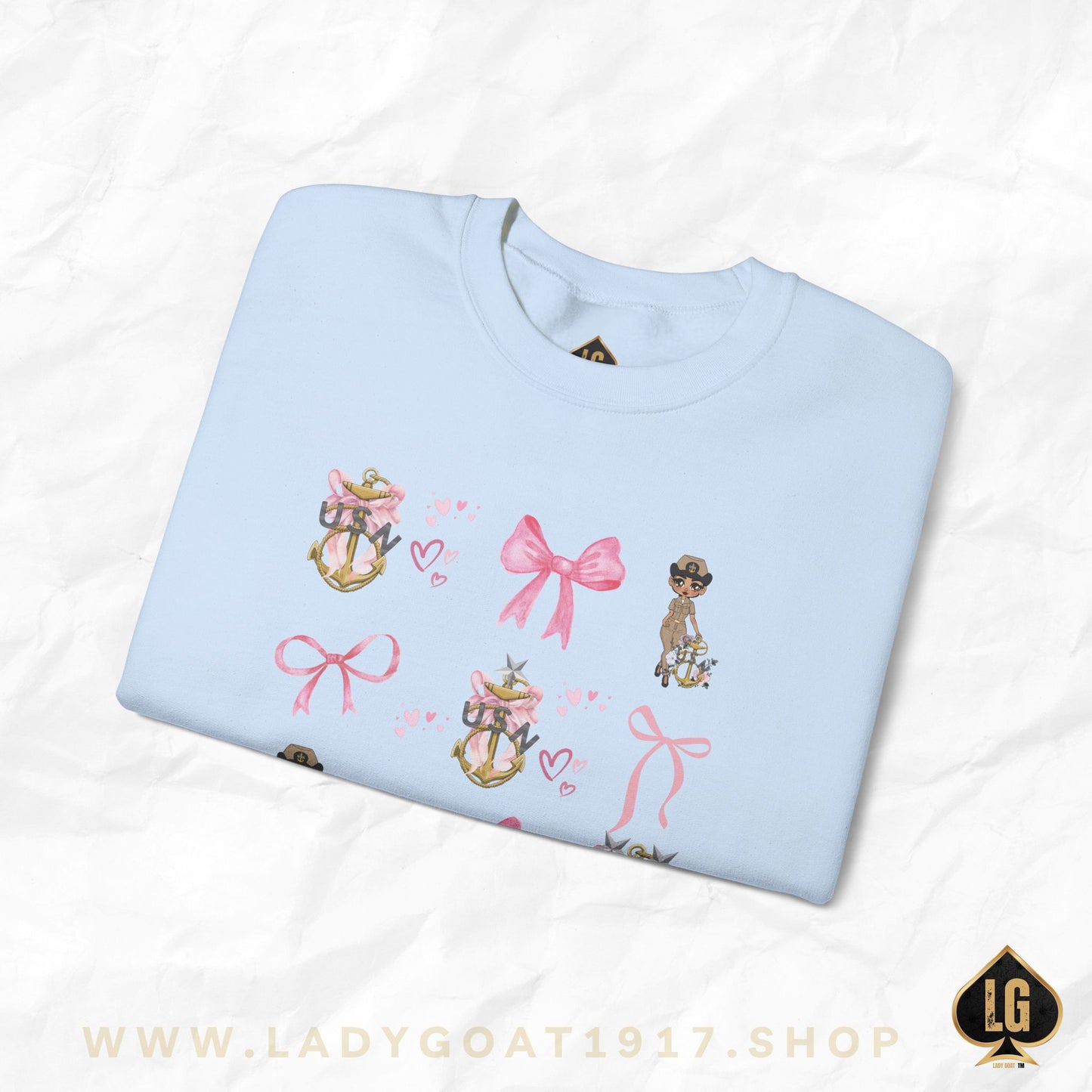 Lady Goat Coquette V1 Crewneck Sweater