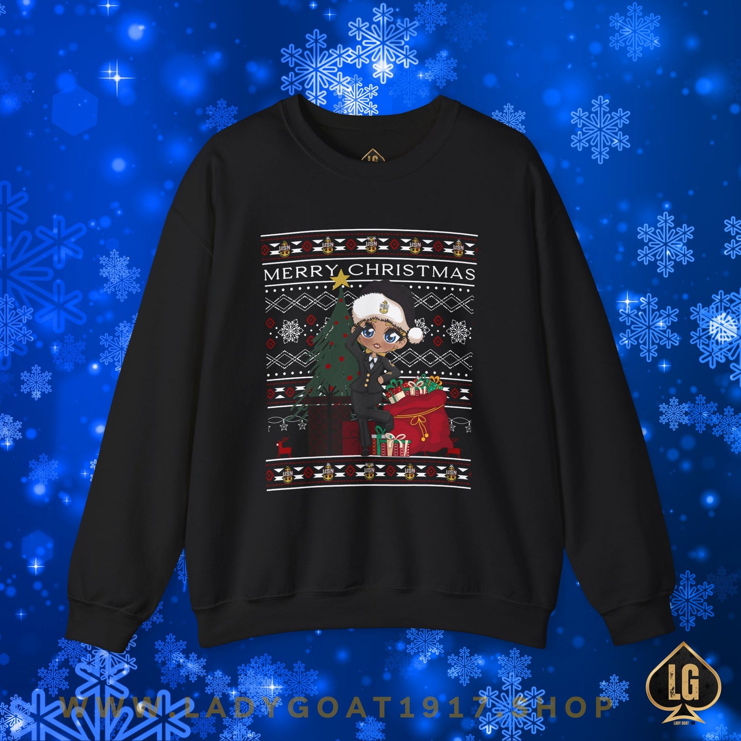 Christmas Blues V8 Crewneck Sweater