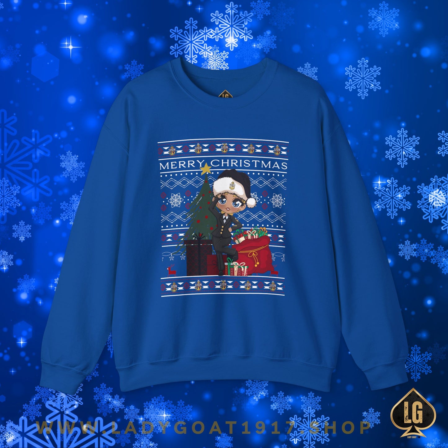 Christmas Blues V8 Crewneck Sweater