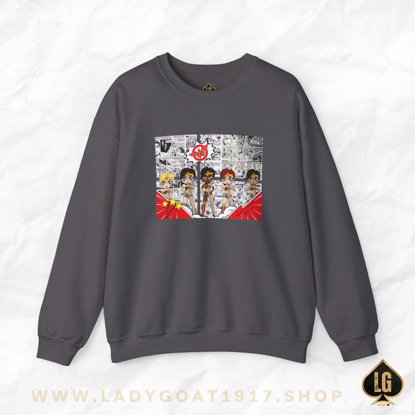 News Flash Comic Crewneck Sweater