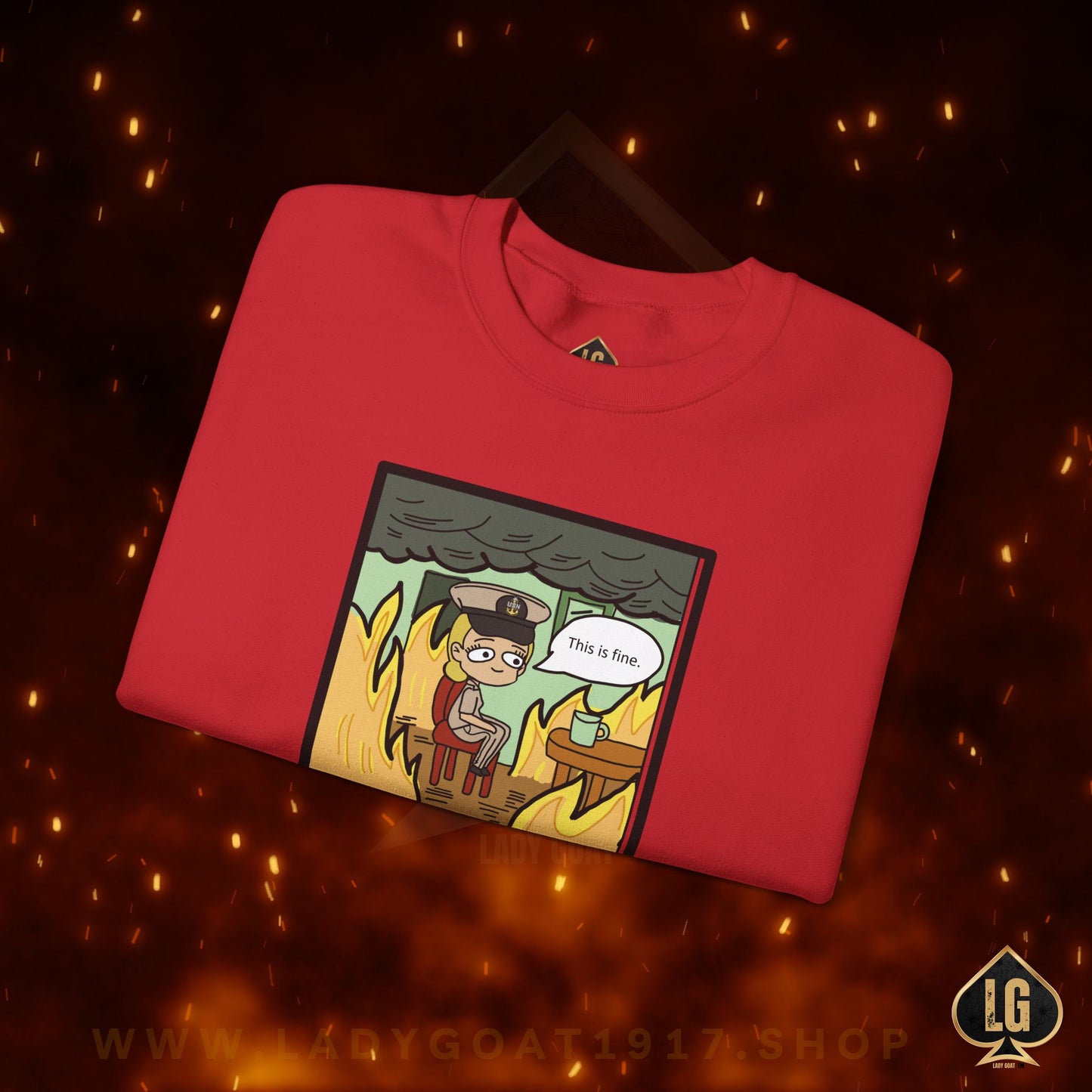 This is Fine ! V2 SCPO Crewneck Sweater