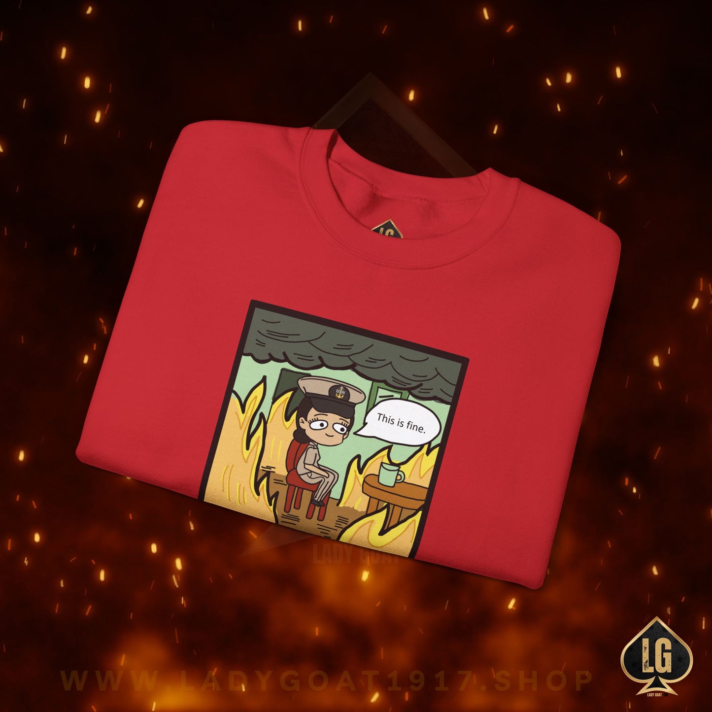 This is Fine ! V4 SCPO Crewneck Sweater
