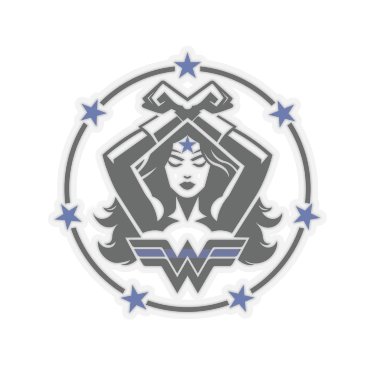 WW Blue Line Sticker V1