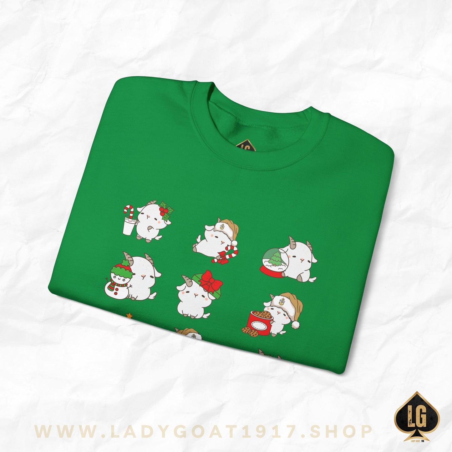 Hello Goat Christmas Crewneck Sweater