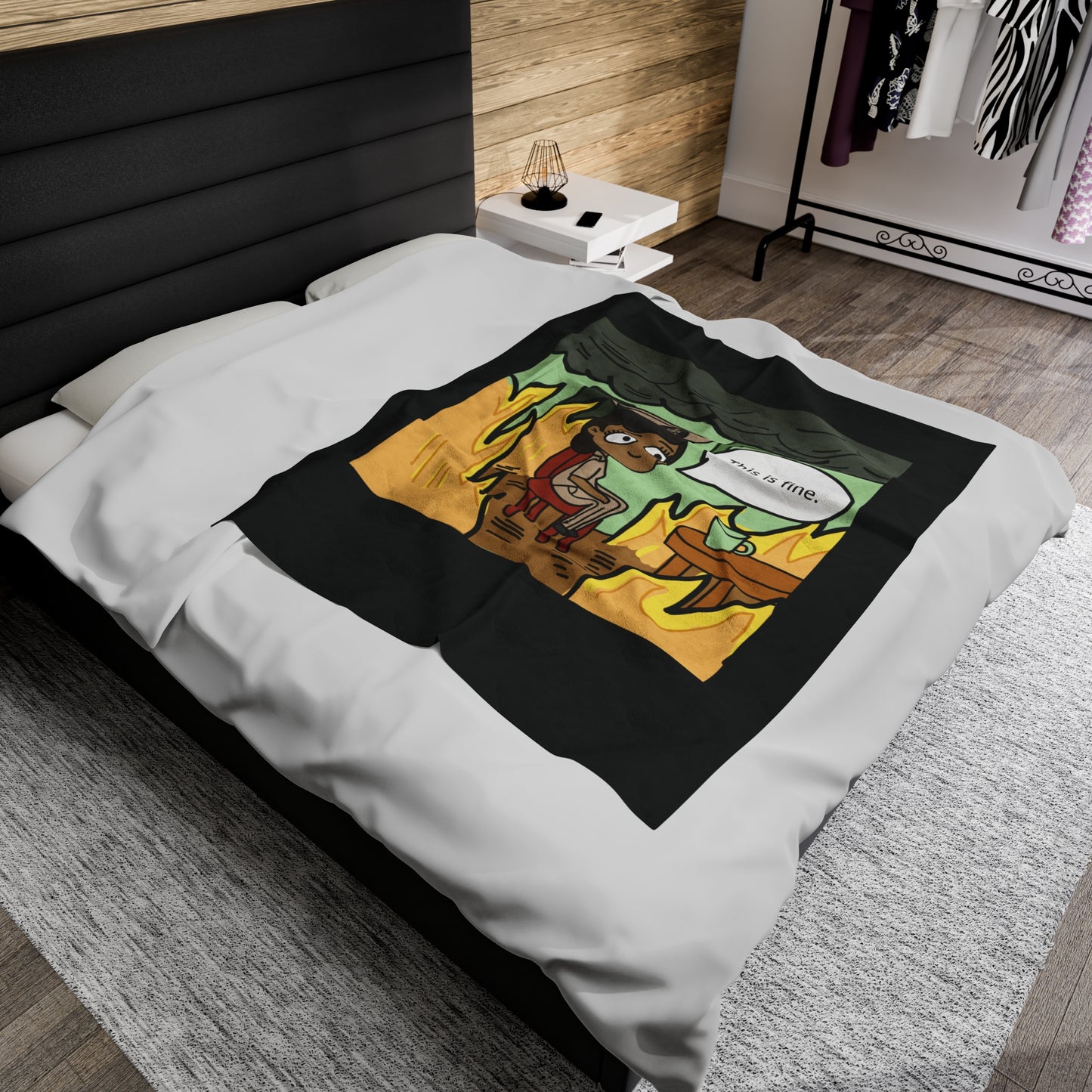 This is Fine ! V5 CPO Fleece Blanket