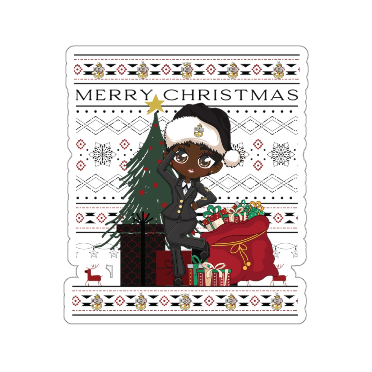 Christmas  Blues V3 Stickers