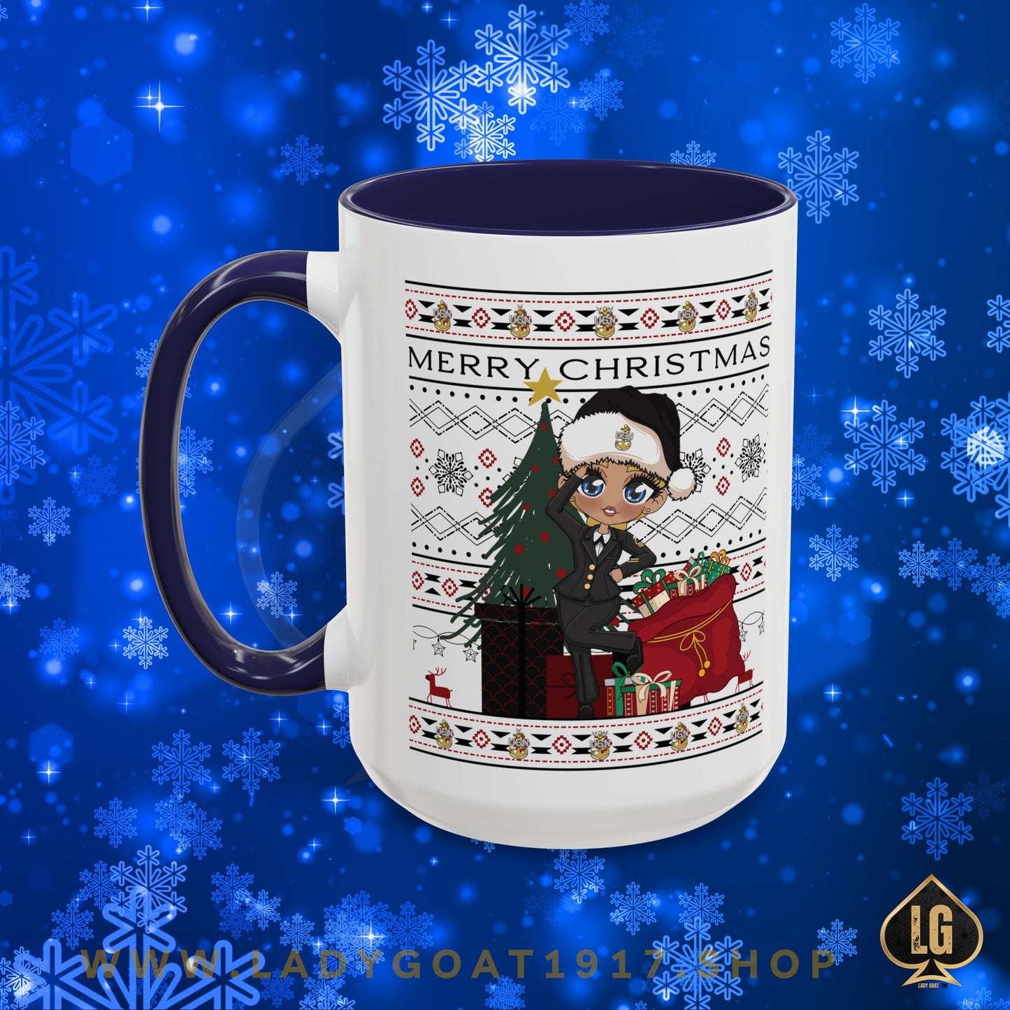 Christmas Blues V8 15oz Mug