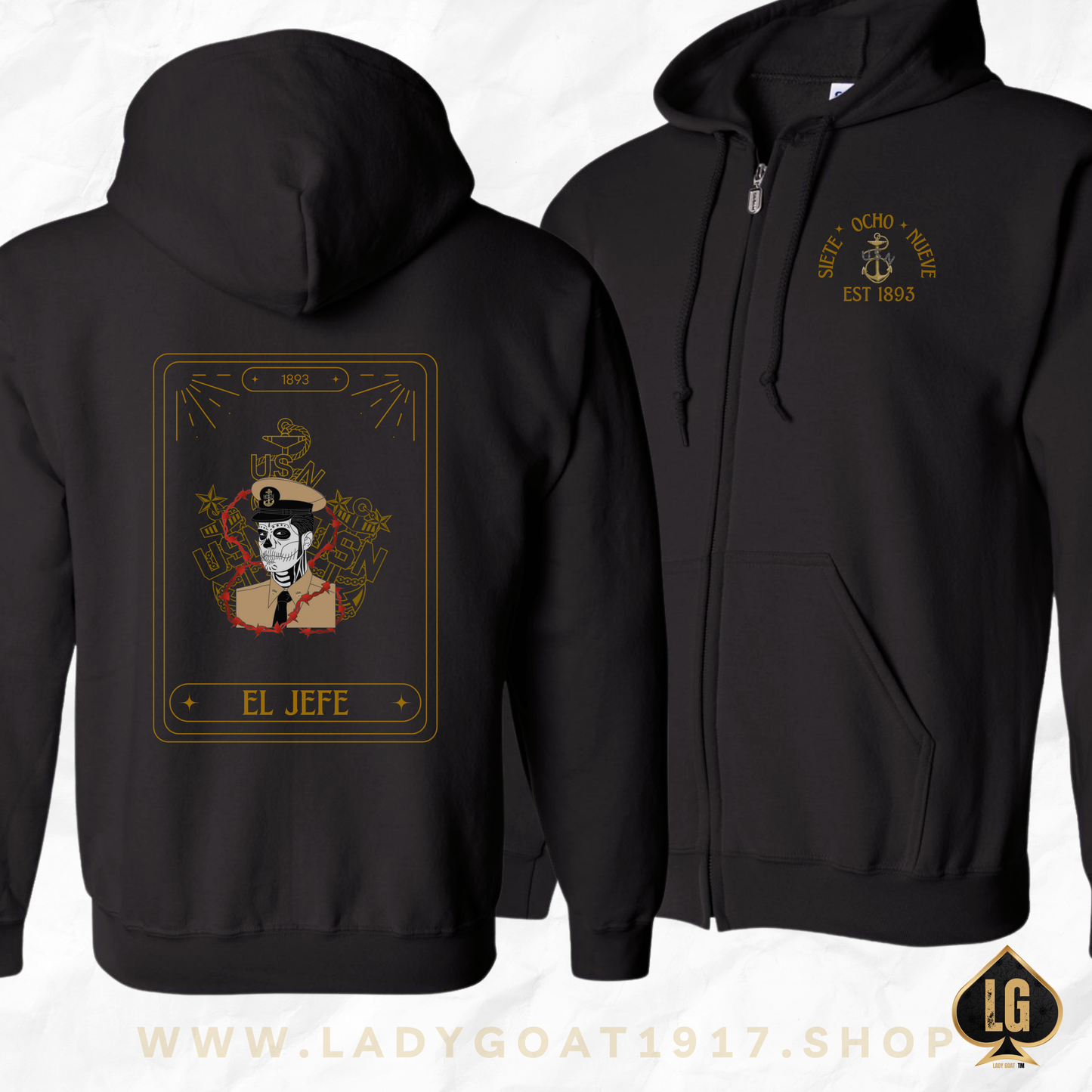El Jefe Zip Up Unisex Hoodie