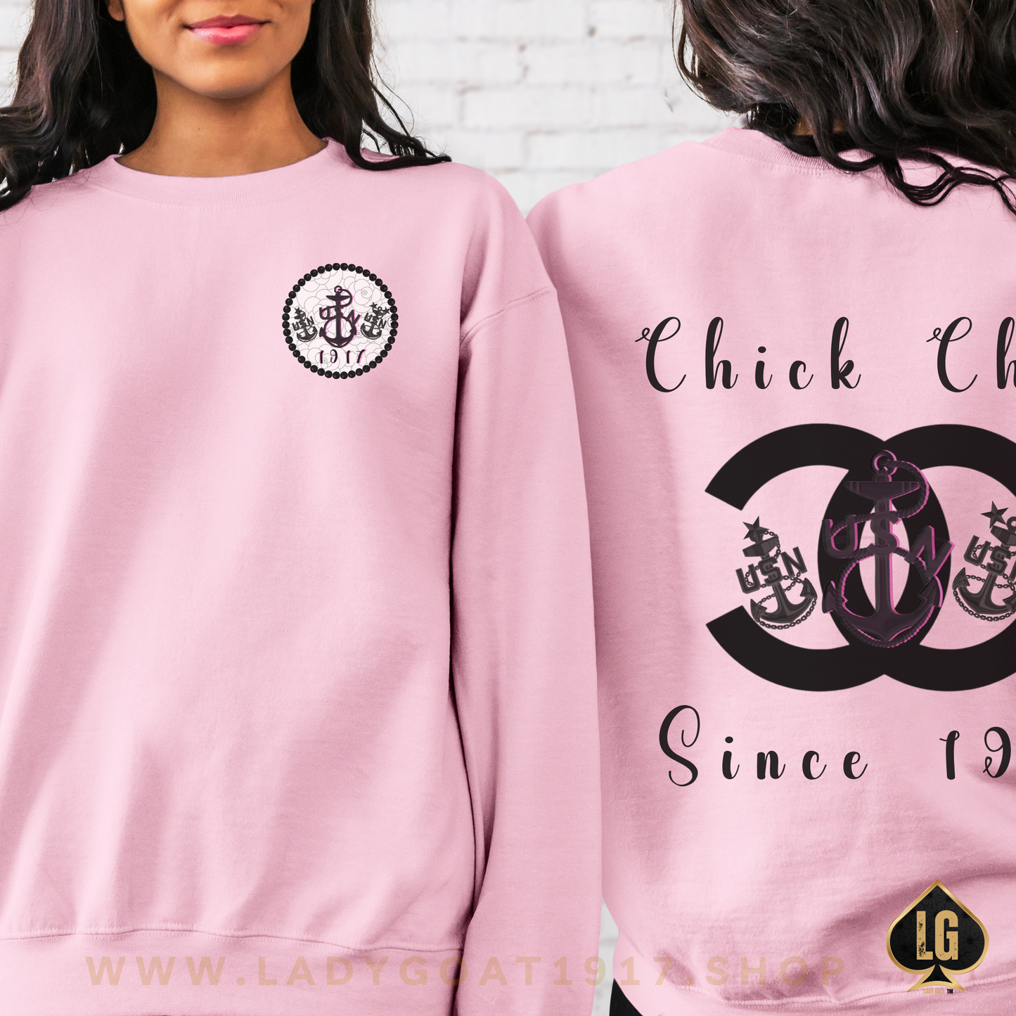 Chick Chief P!INK Crewneck Sweater