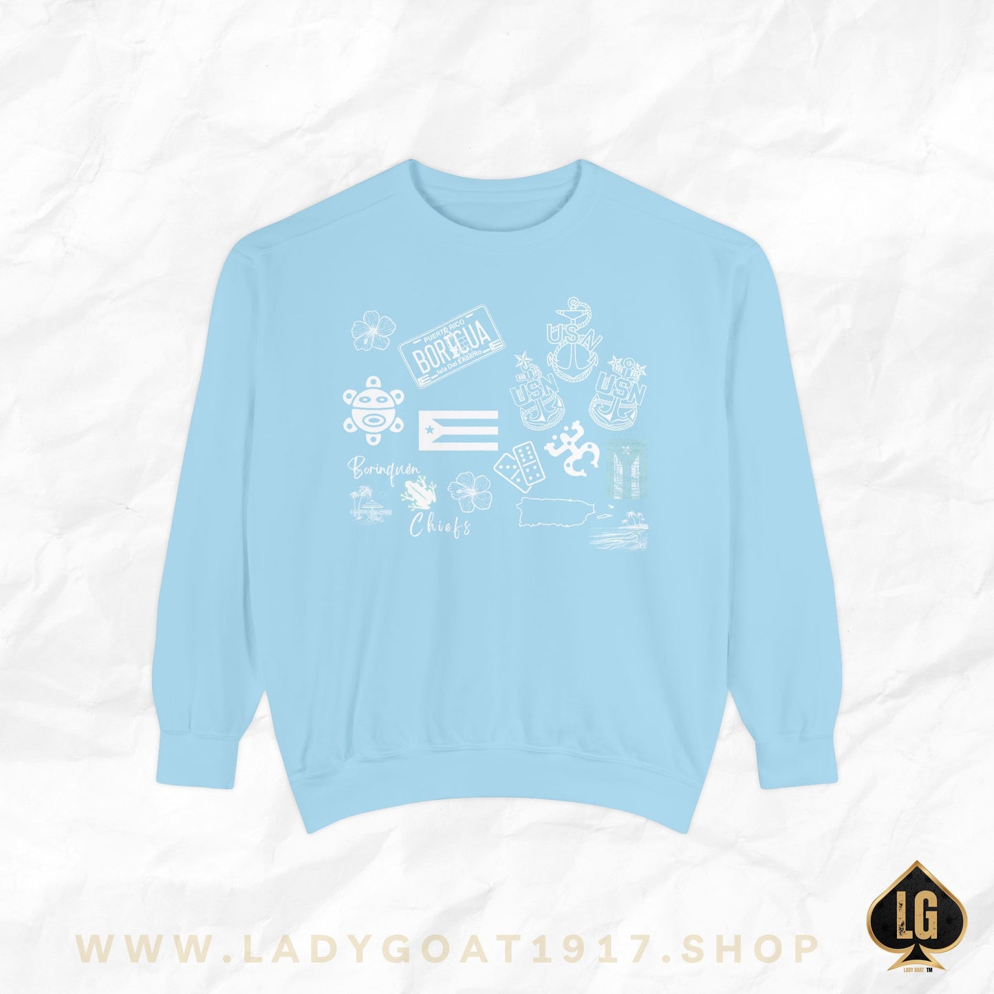 Azul Clarita Streetwear Premium Unisex Relaxed Fit Sweatshirt