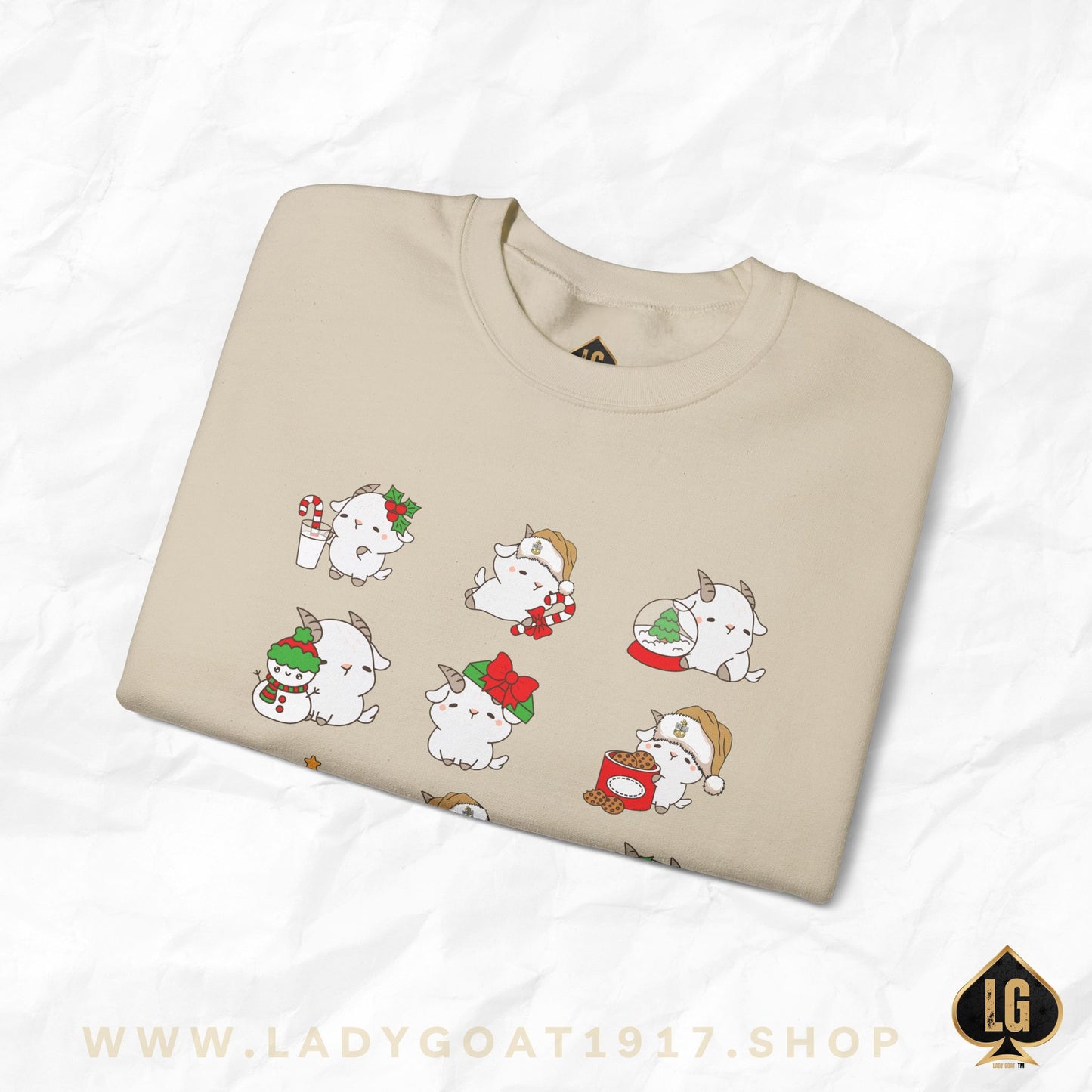Hello Goat Christmas Crewneck Sweater