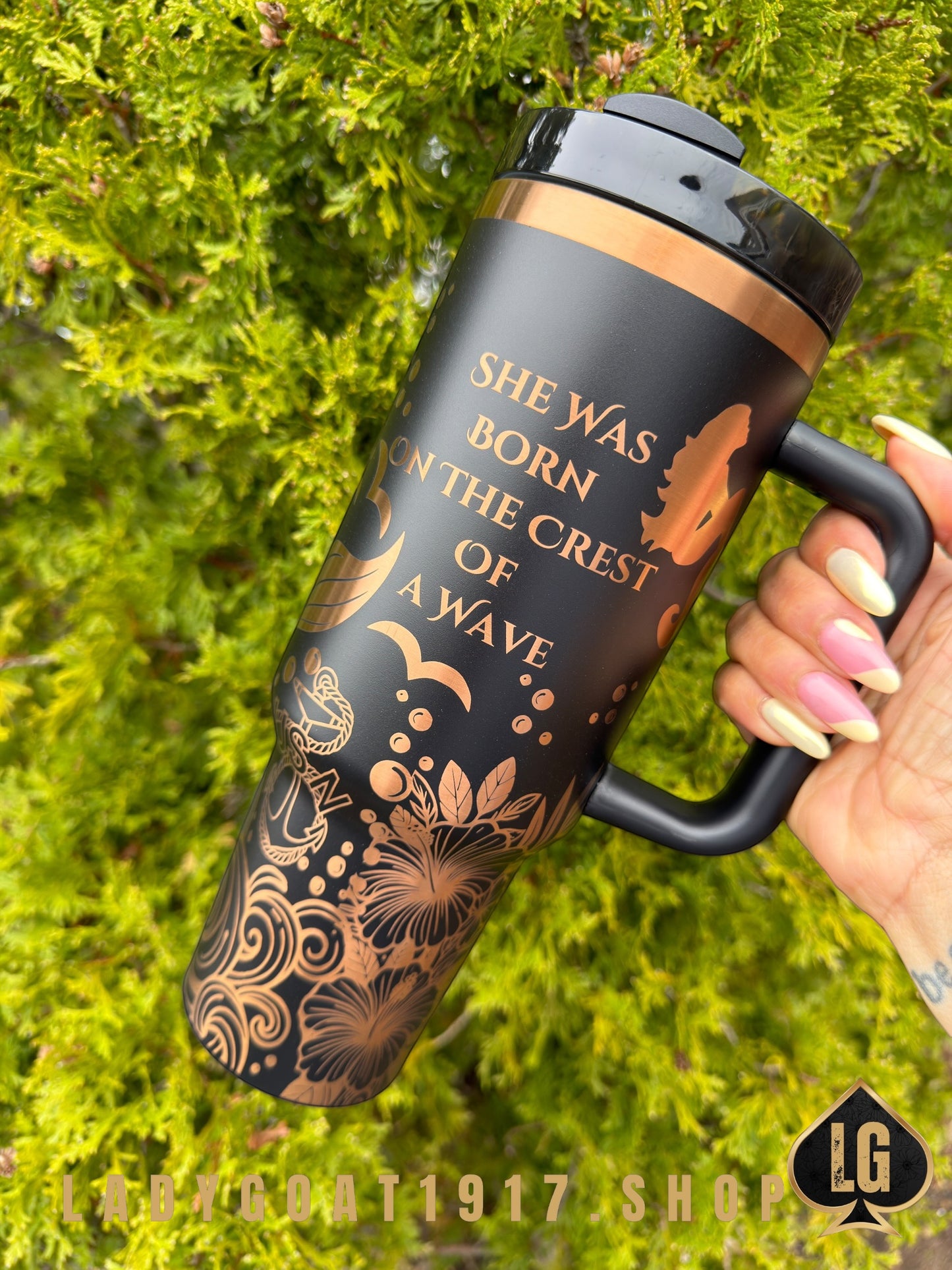 Crest of Wave Black Cooper 40oz Tumbler Limited SHIP APR 18