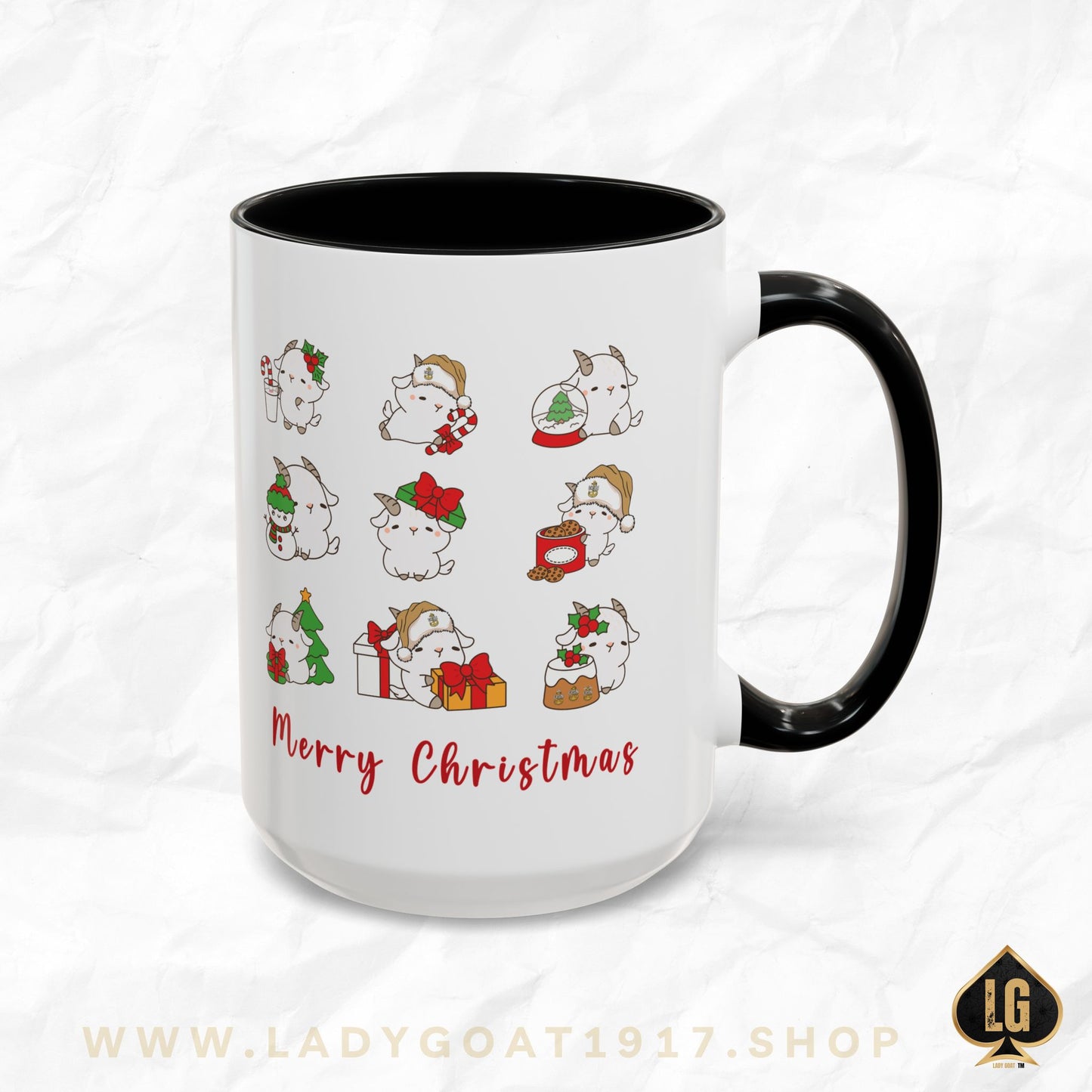 Hello Goat Christmas 15oz Mug