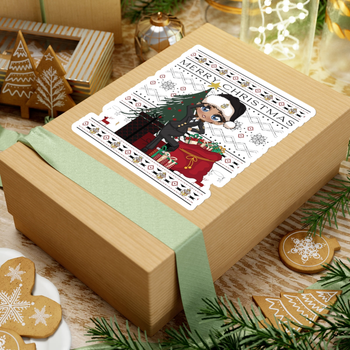 Christmas  Blues V7 Stickers