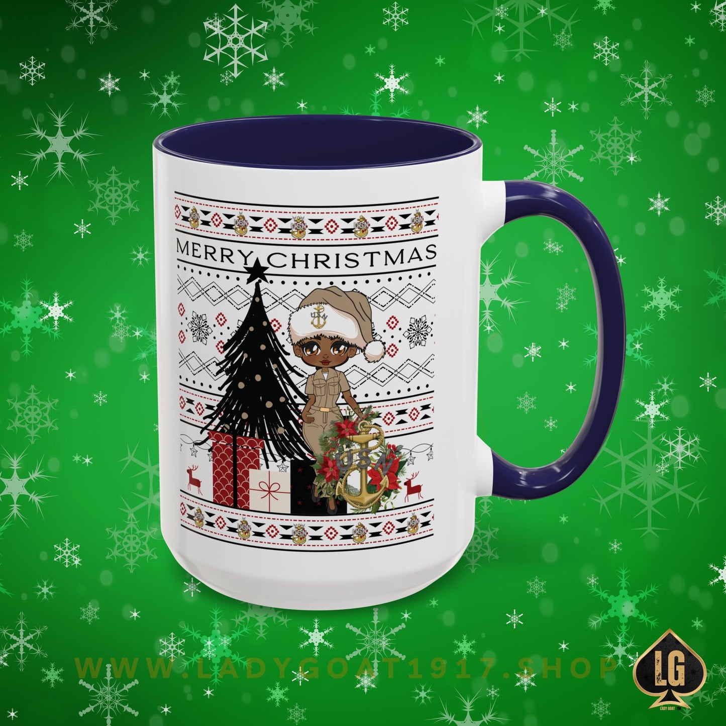 Khaki Christmas V4 15oz Mug