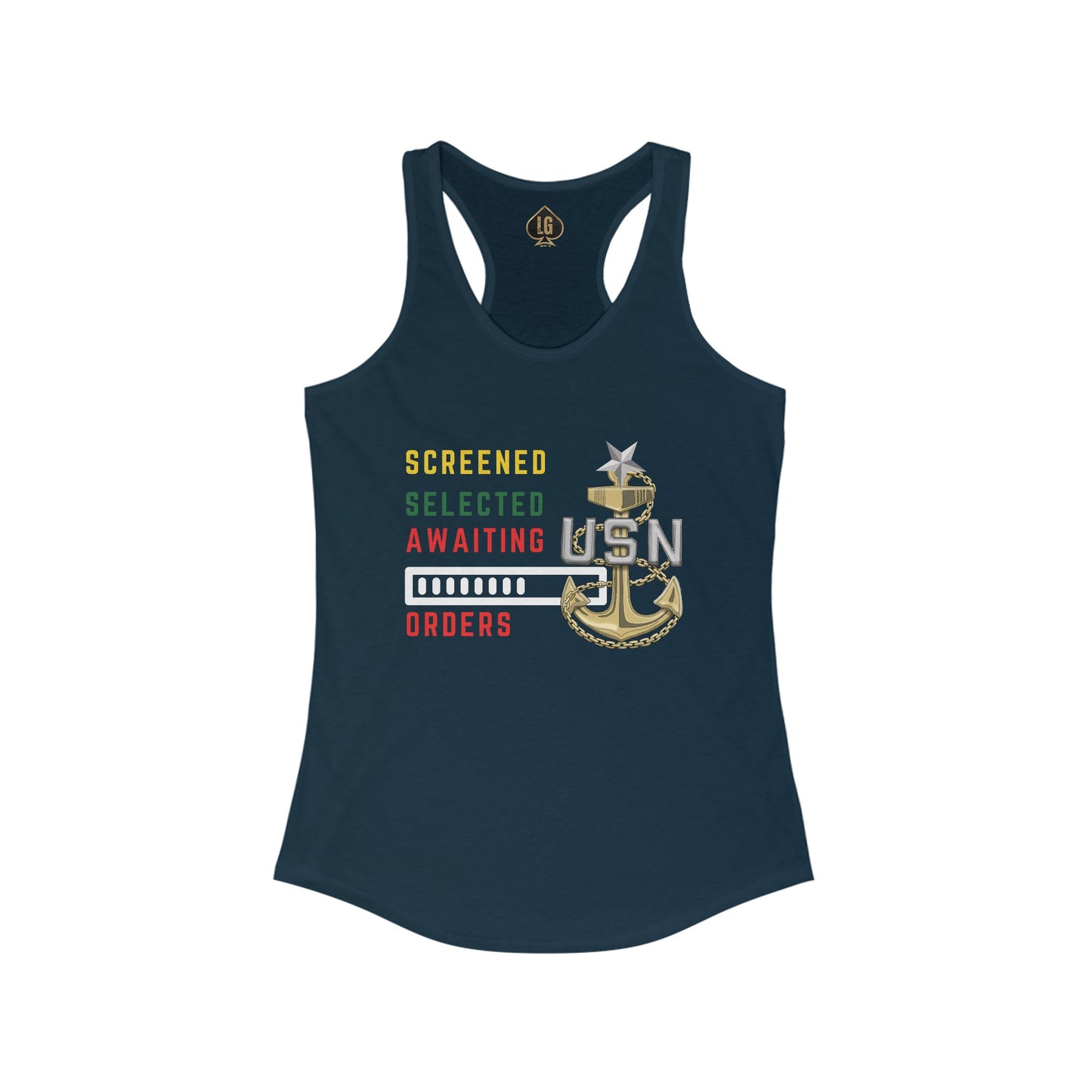 Screened Senior Chief Women's Ideal Racerback Tank
