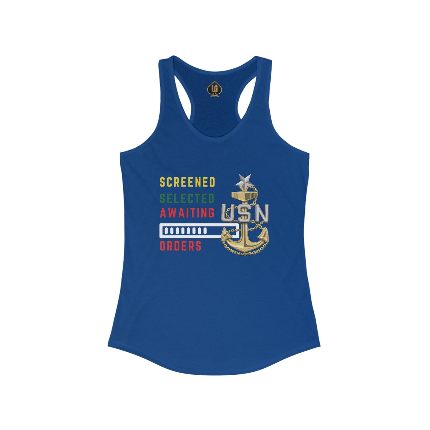 Screened Senior Chief Women's Ideal Racerback Tank