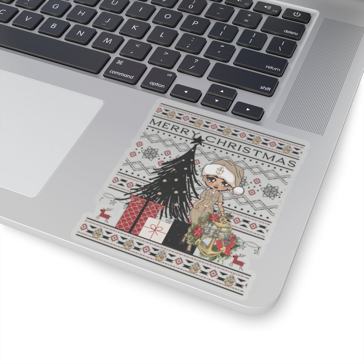 Khaki Christmas V1 Stickers