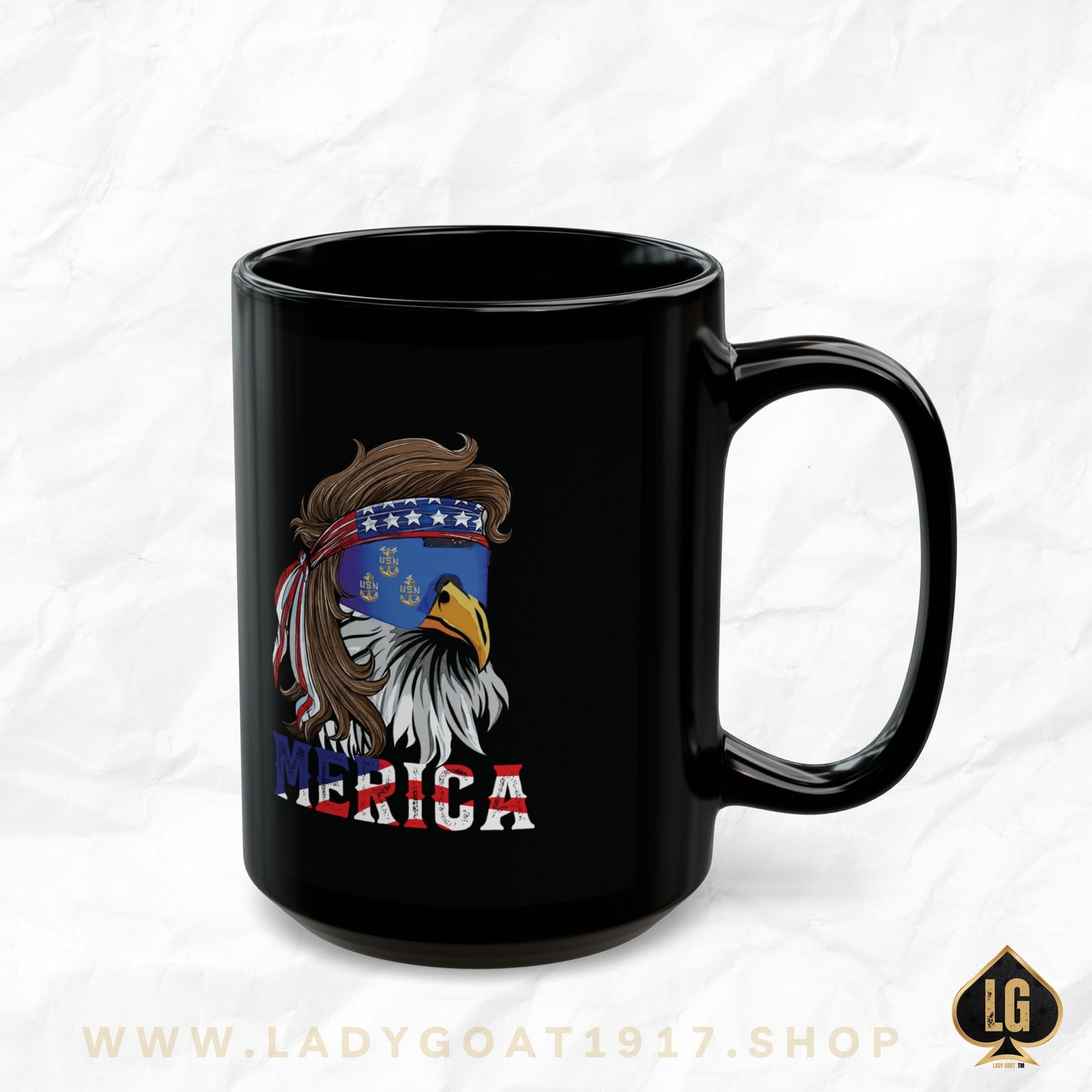 MERICA!  Black Mug