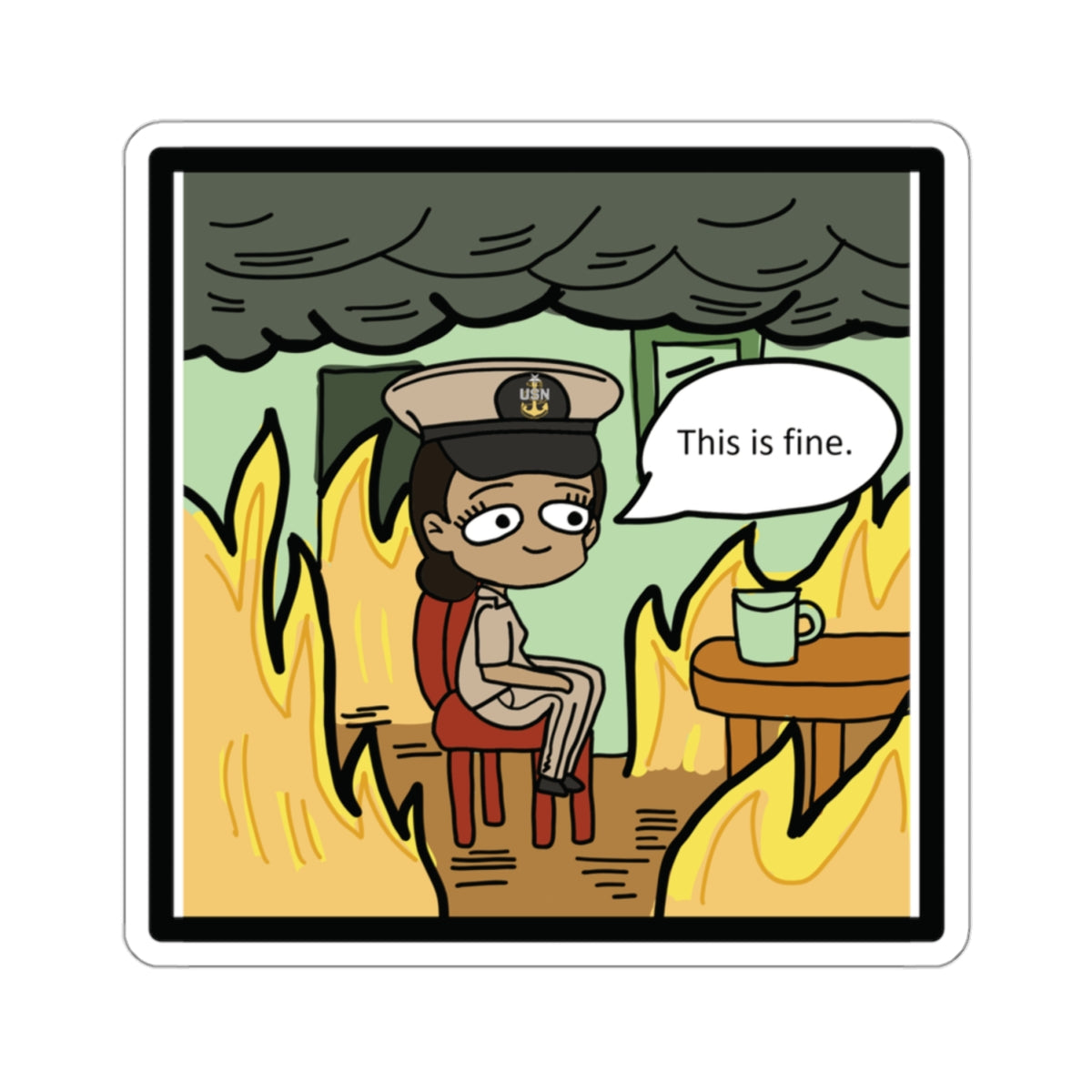 This is Fine ! V1 SCPO Stickers