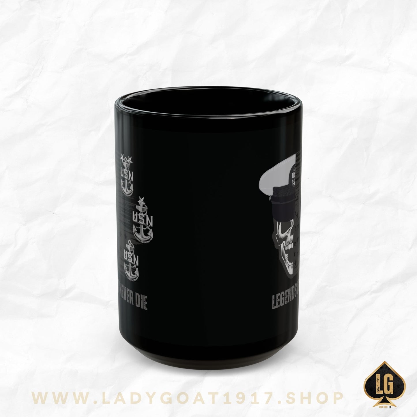 Legends Never Die Black Mug