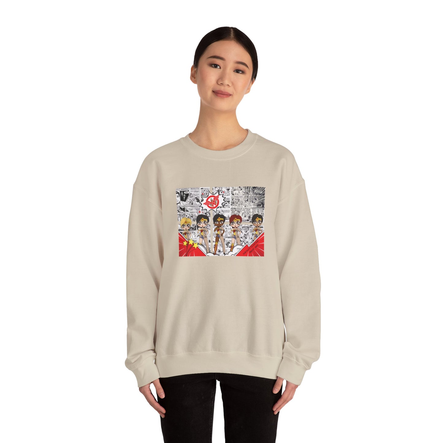 News Flash Comic Crewneck Sweater