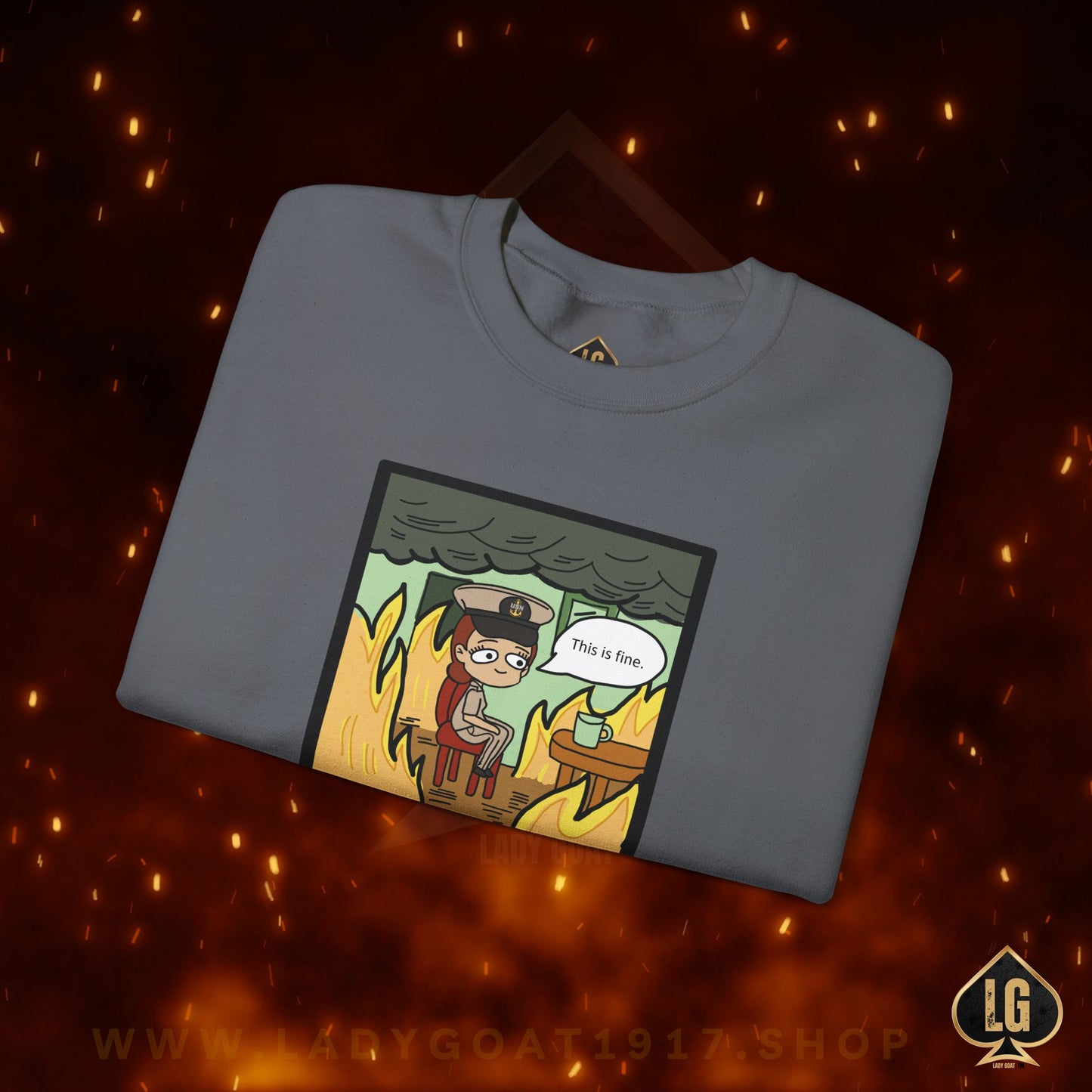 This is Fine ! V3 CPO Crewneck Sweater