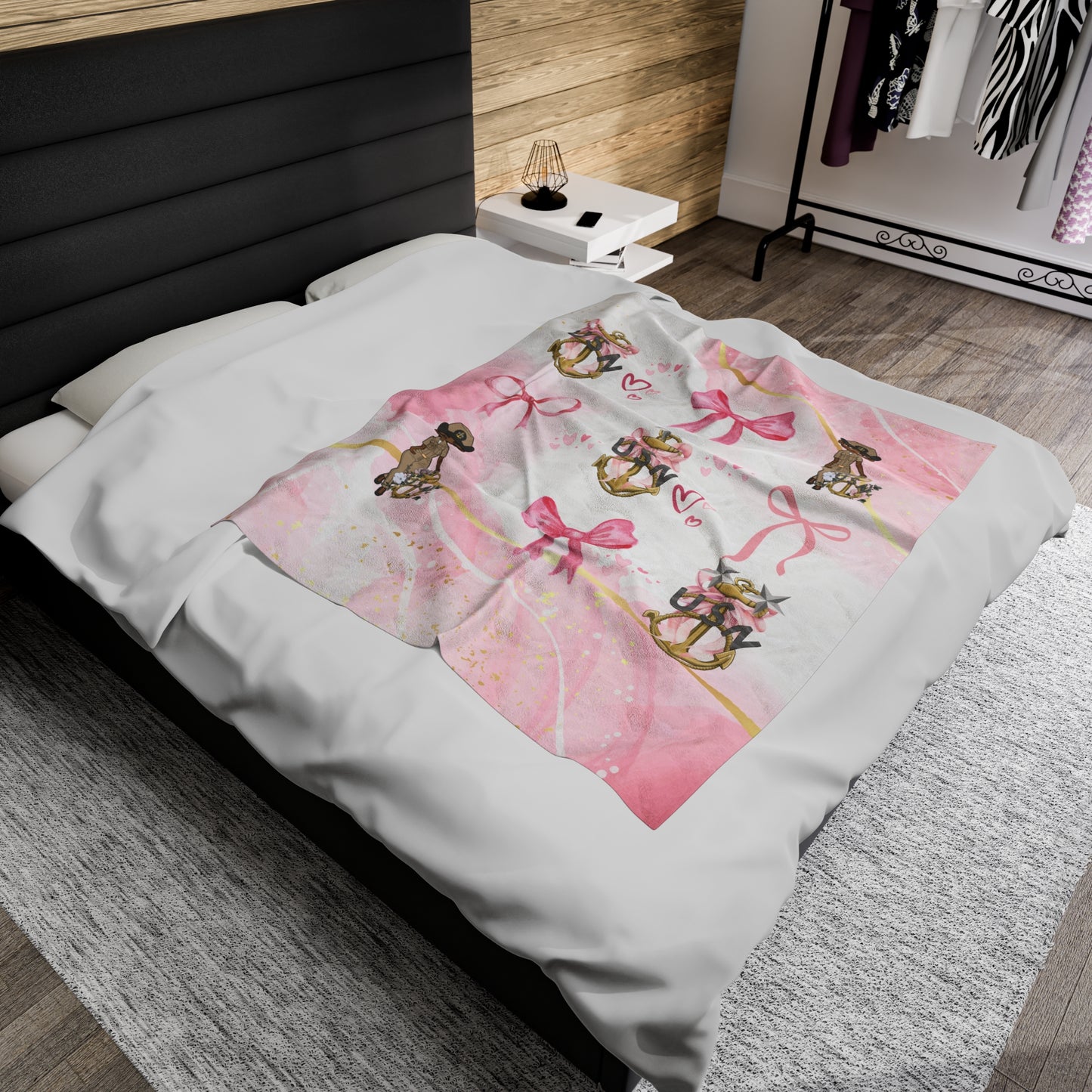 Lady Goat Coquette V4 Fleece Blanket