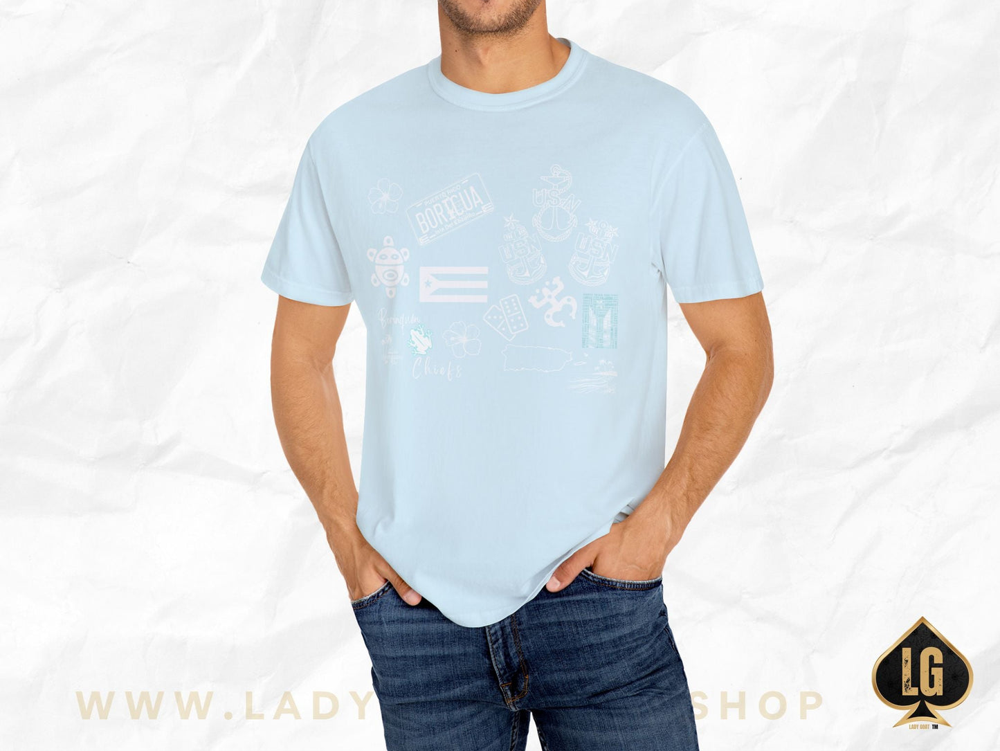 Azul Clarita Streetwear Unisex Relaxed Fit T-shirt