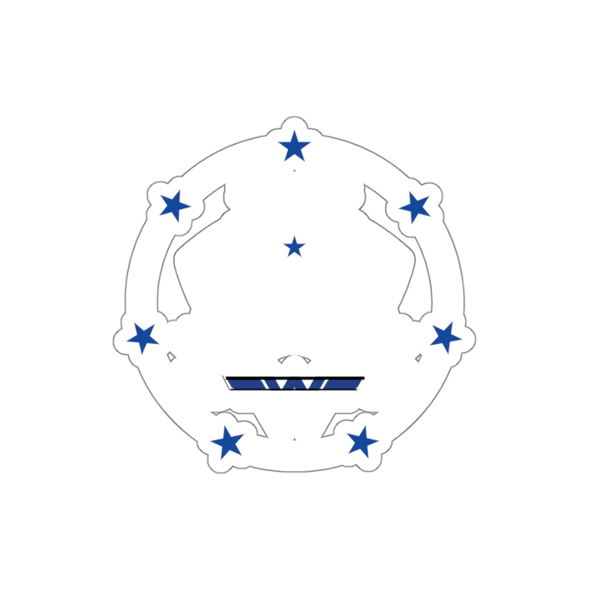 WW Blue Line Sticker V3