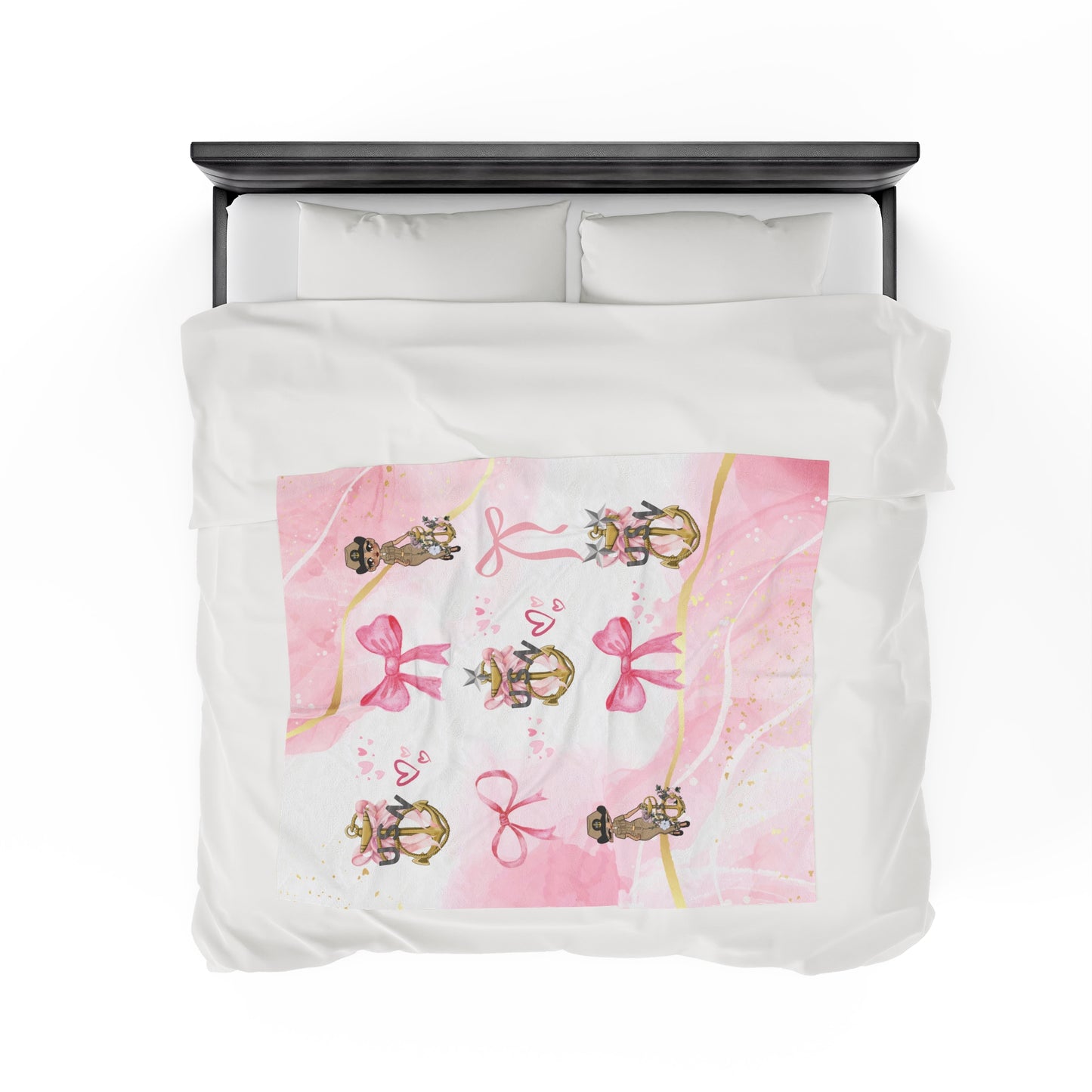 Lady Goat Coquette V9 Fleece Blanket