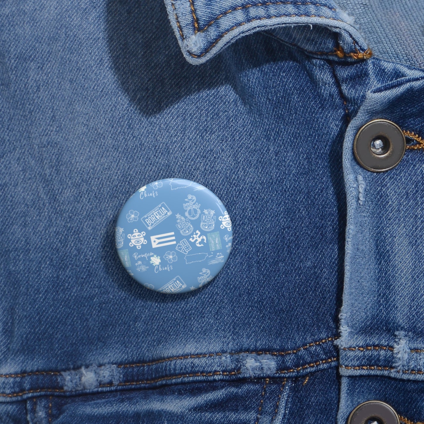 Azul Clarita  Pin Buttons